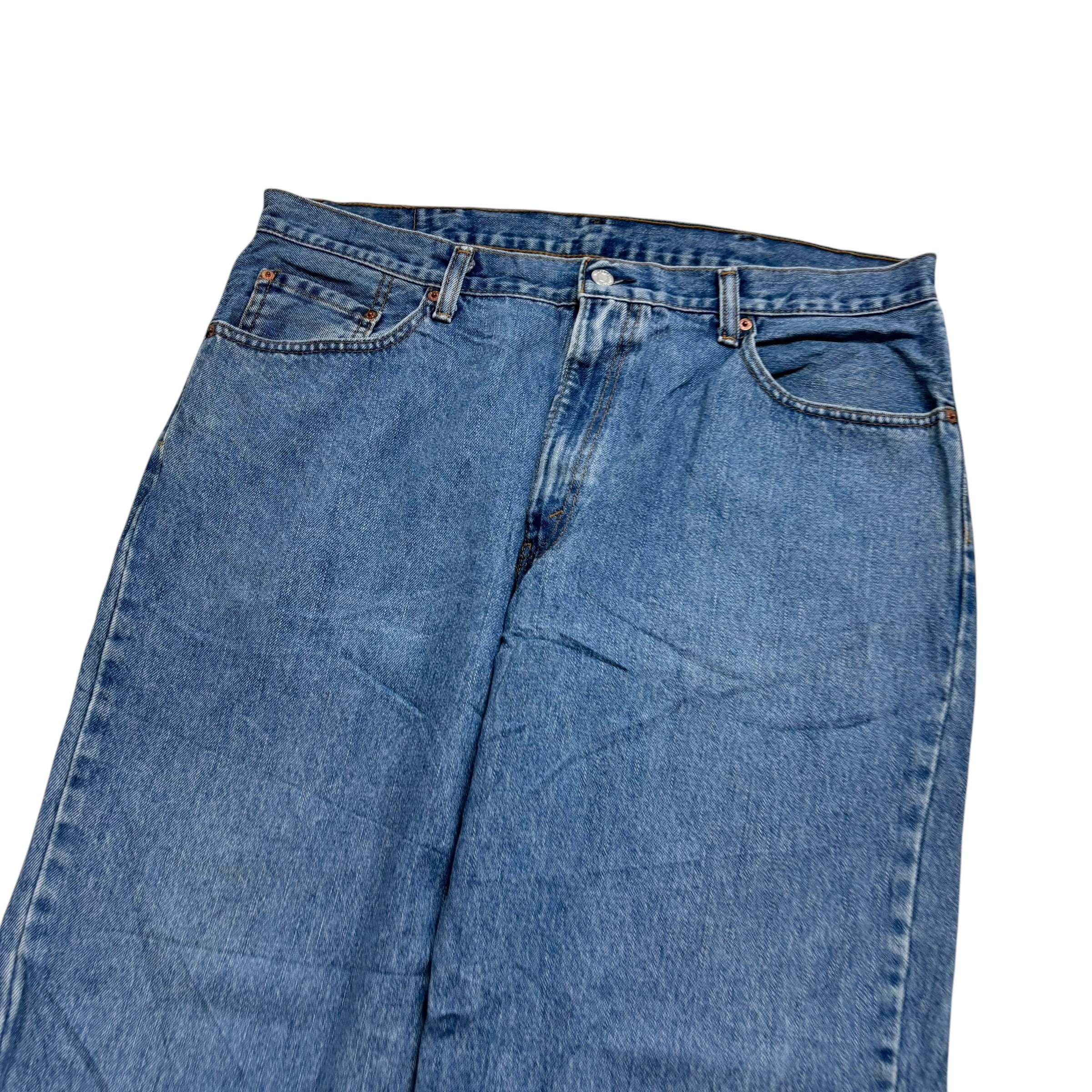 Levis 550 Jeans W38 L32 Mens Light Blue Baggy Relaxed Straight Fit Denim (E)