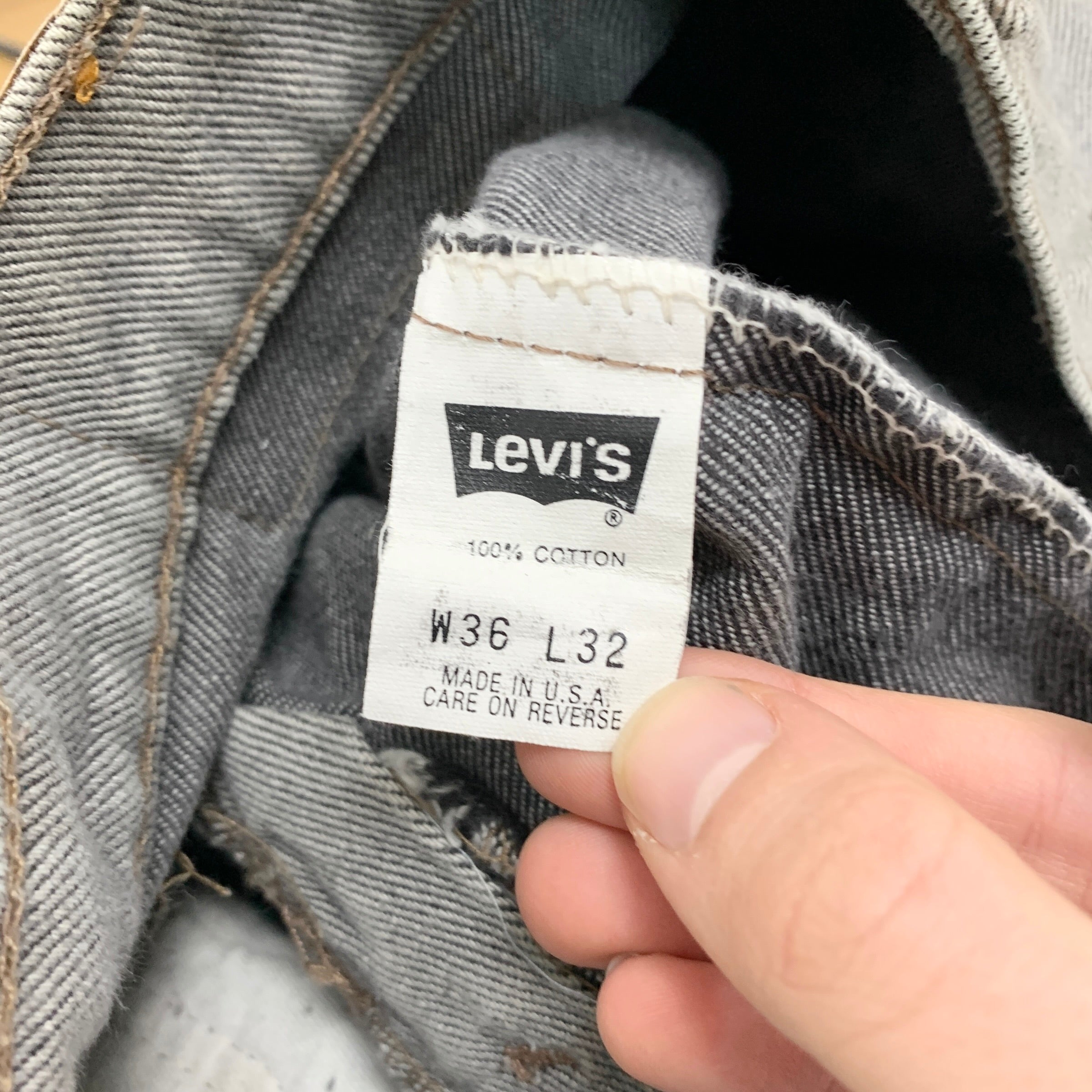 Levis 560 Jeans W36 L32 Mens Grey Baggy Comfort Fit Vintage Made In USA Denim