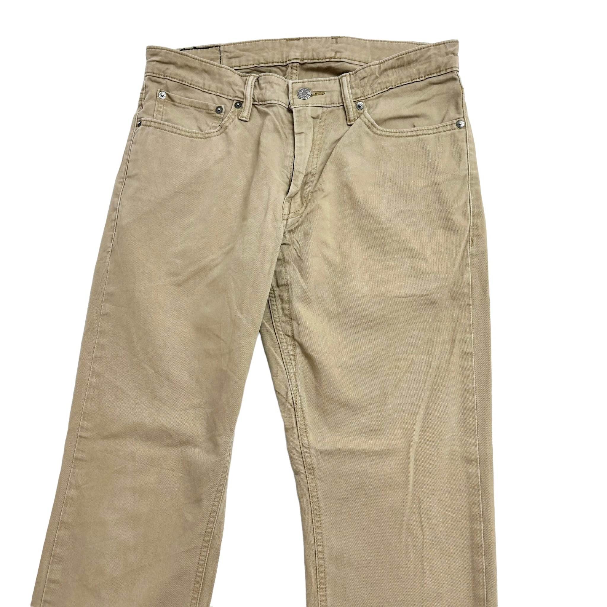 Levis 511 Commuter Trousers W32 L29 Mens Beige Tan Slim Fit Stretch Cotton Pants