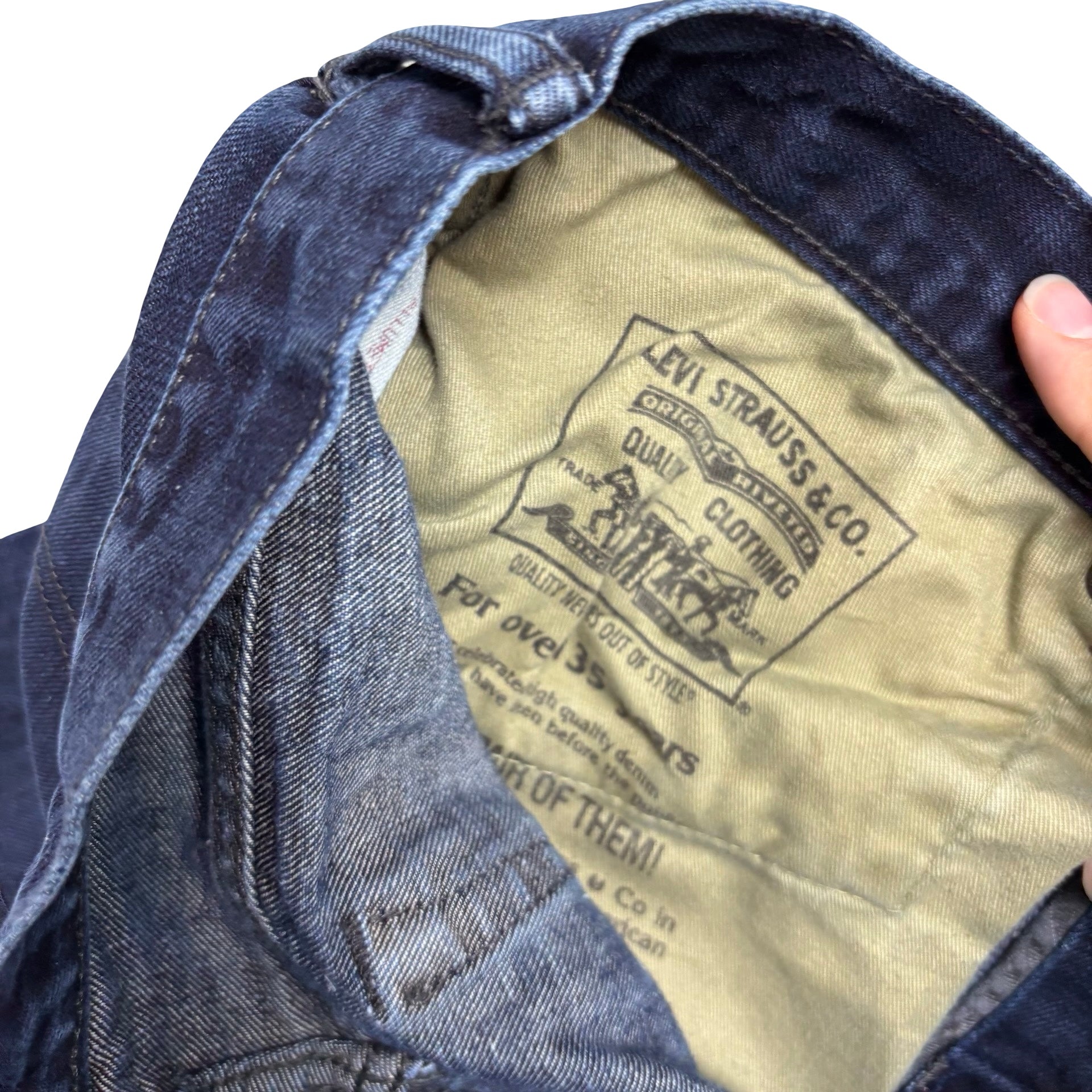 Levis Matchstick Jeans W32 L31 Mens Navy Blue Slim Fit Vintage Denim