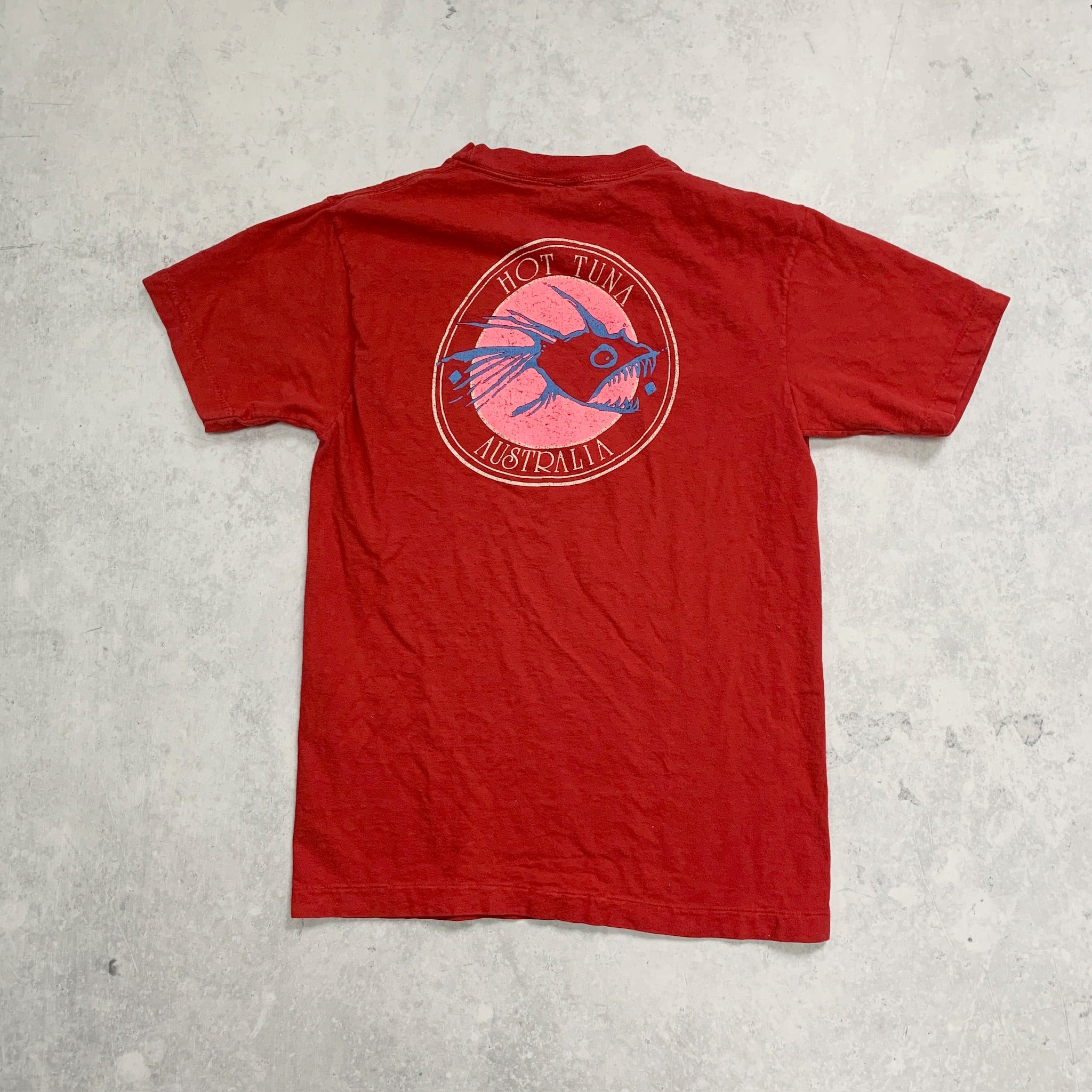 Vintage T Shirt Mens Small Red Single Stitch Graphic Print 90s USA Tourist