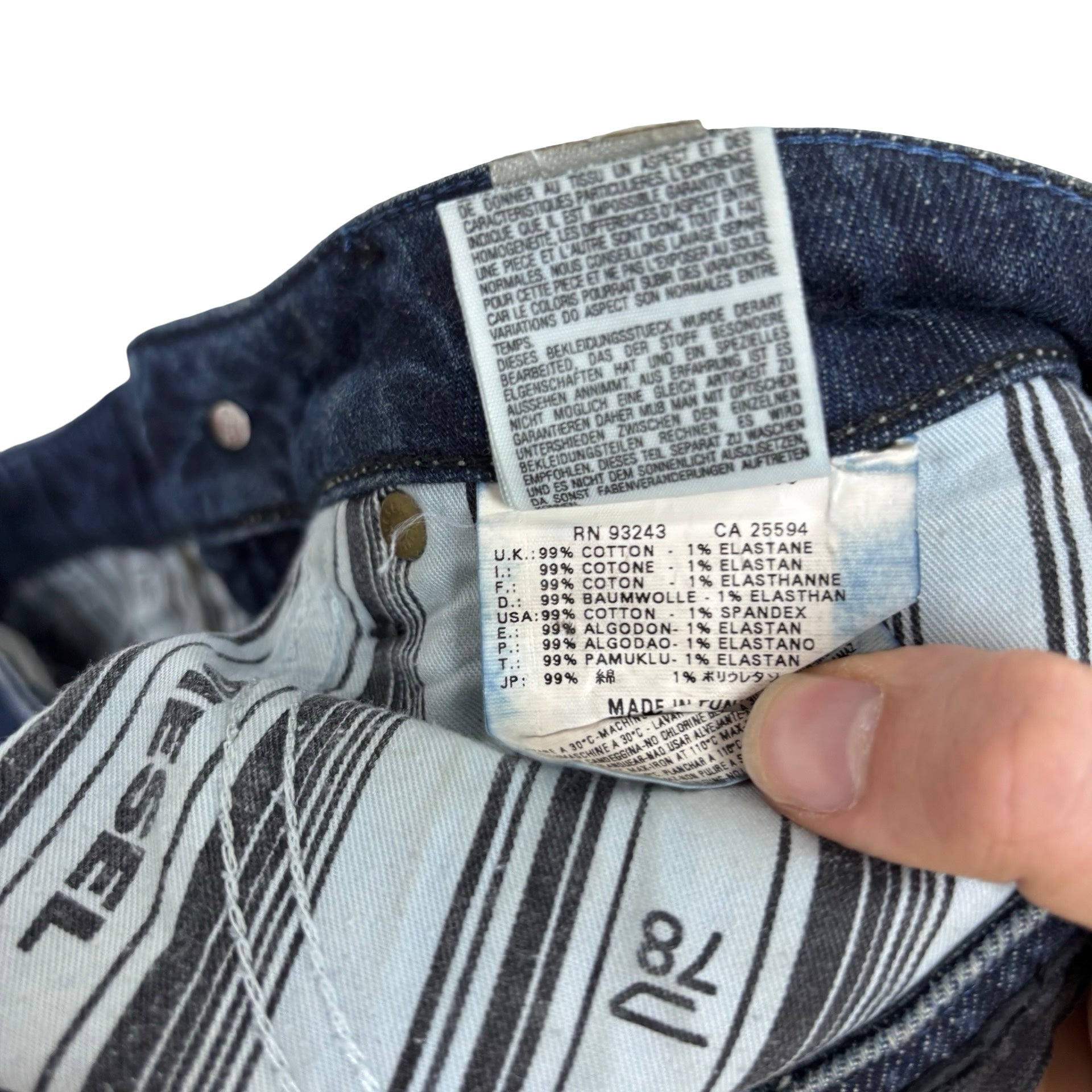 Diesel Ronhary Jeans W31 L34 Womens Dark Blue Slim Bootcut Fit Stretch Denim (F)