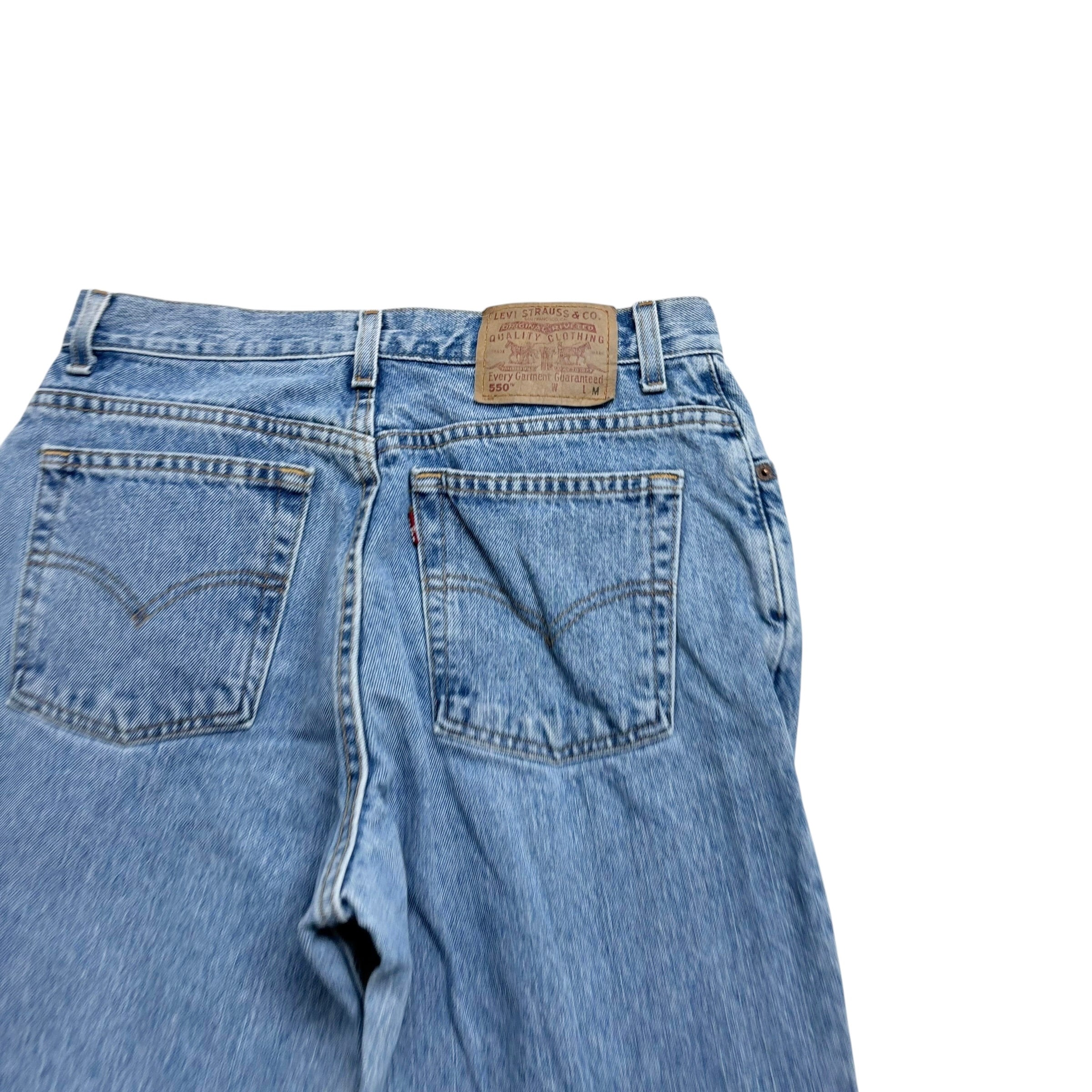 Levis 550 Jeans W29 L31 Womens Light Blue Relaxed Tapered Vintage Denim (E)