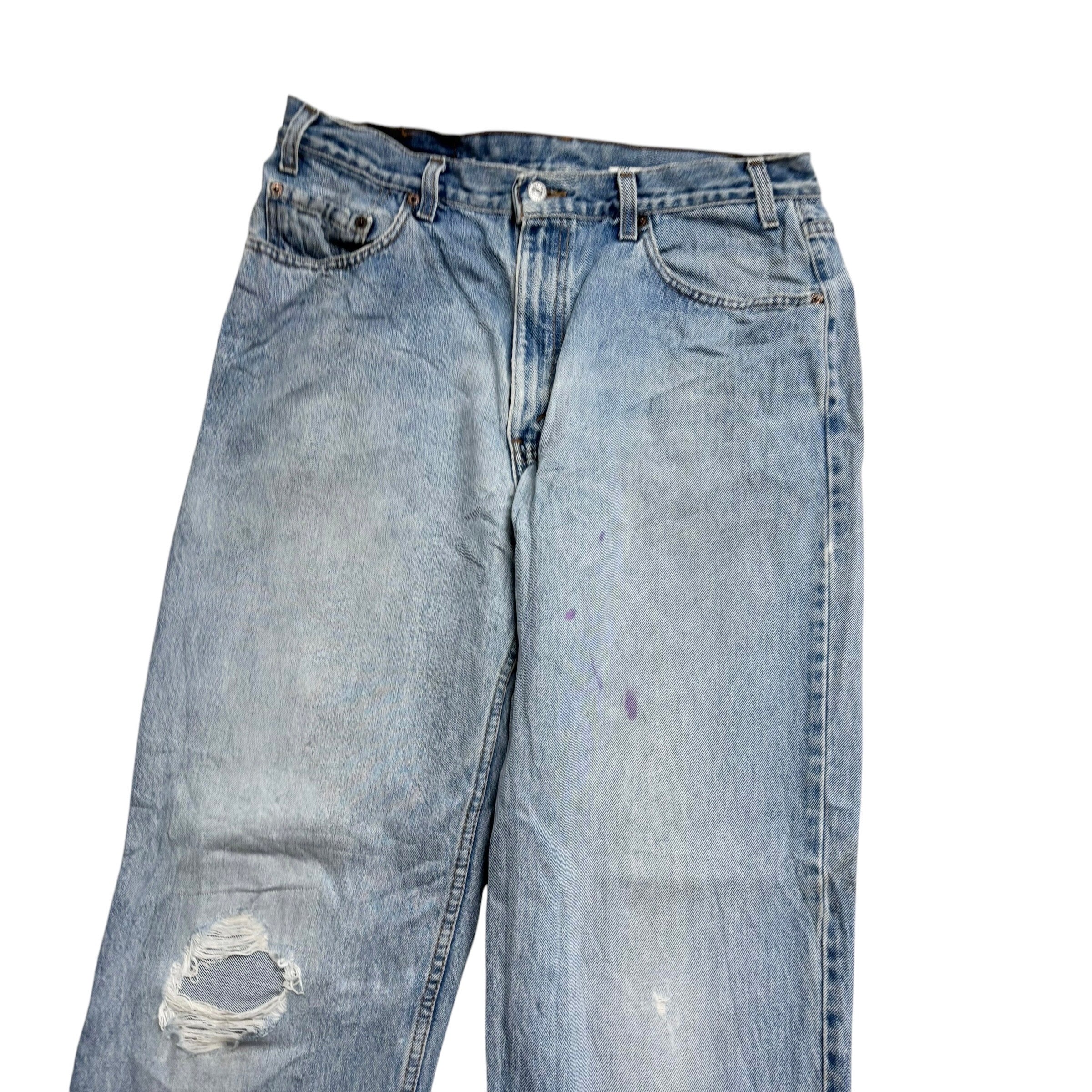 Levis 550 Jeans W36 L32 Mens Light Blue Baggy Relaxed Straight Fit Vintage Denim