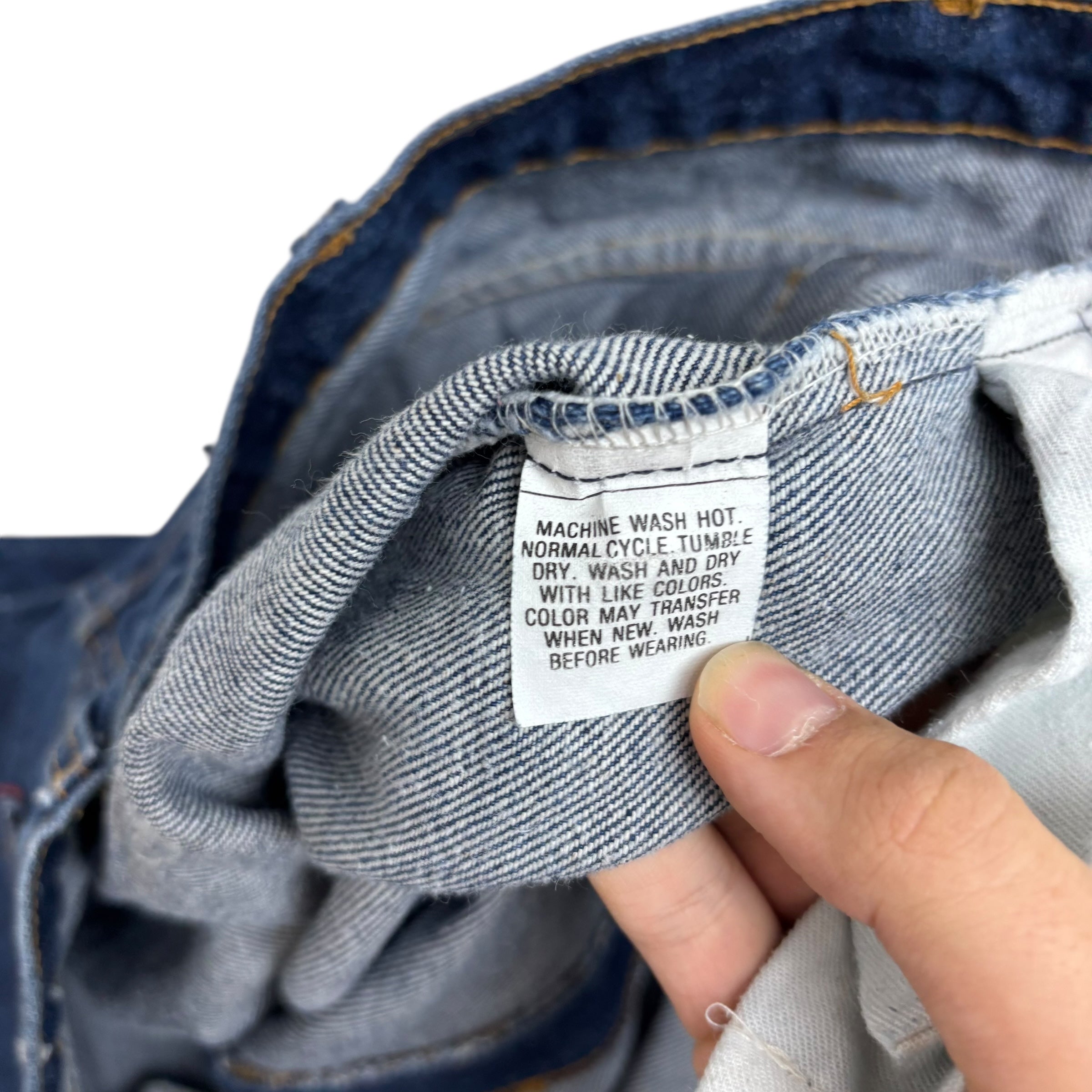 Levis 505 Jeans W44 L32 Mens Dark Blue Regular Straight Fit Vintage 80s