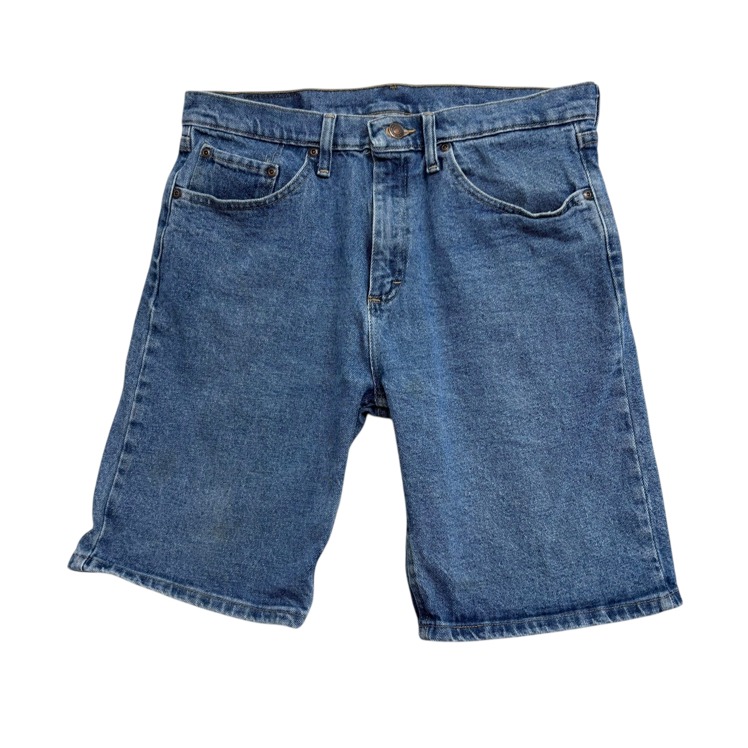 Wrangler Jorts W32 Mens Denim Shorts Mid Blue Regular Fit Stretch