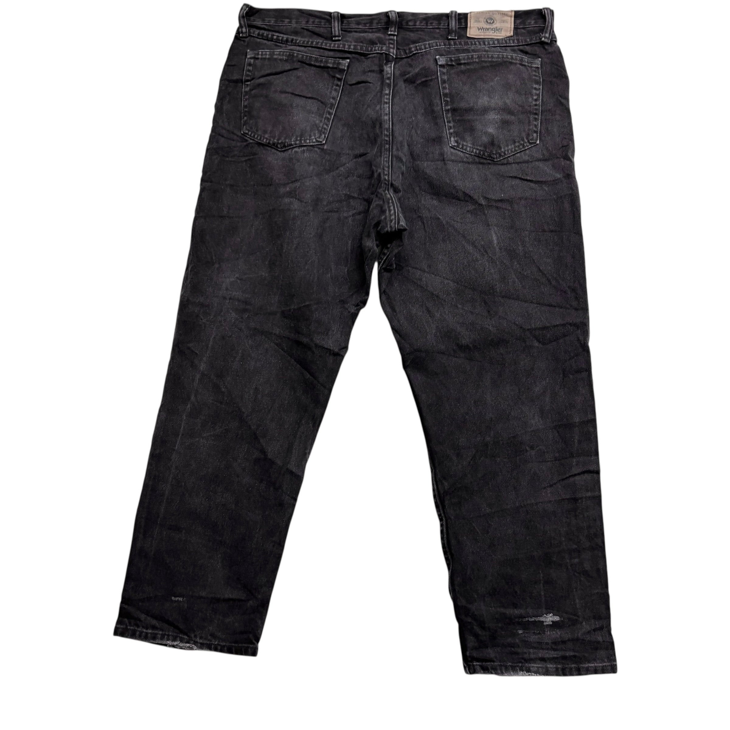 Wrangler Jeans W40 L30 Mens Black Baggy Relaxed Straight Fit Denim (F)