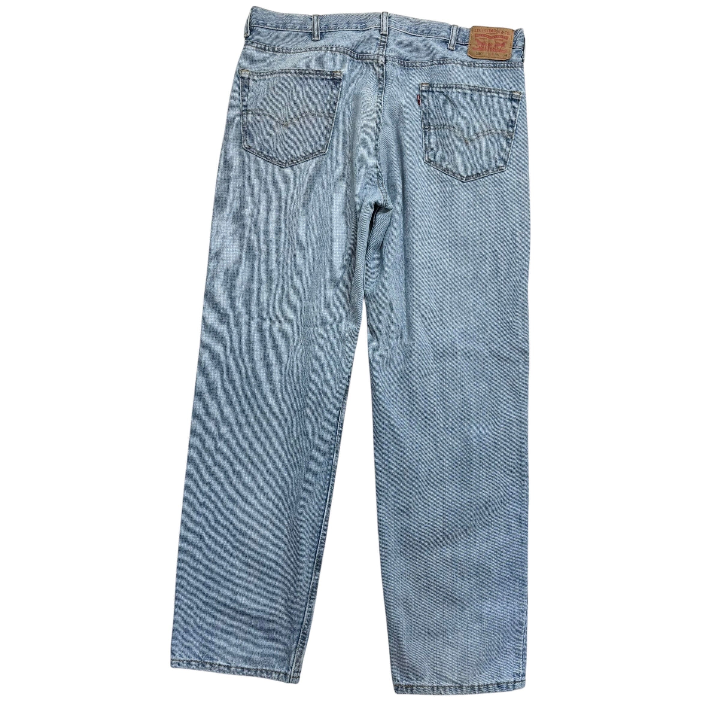 Levis 550 Jeans W40 L34 Mens Light Blue Baggy Relaxed Straight Fit Denim (F)