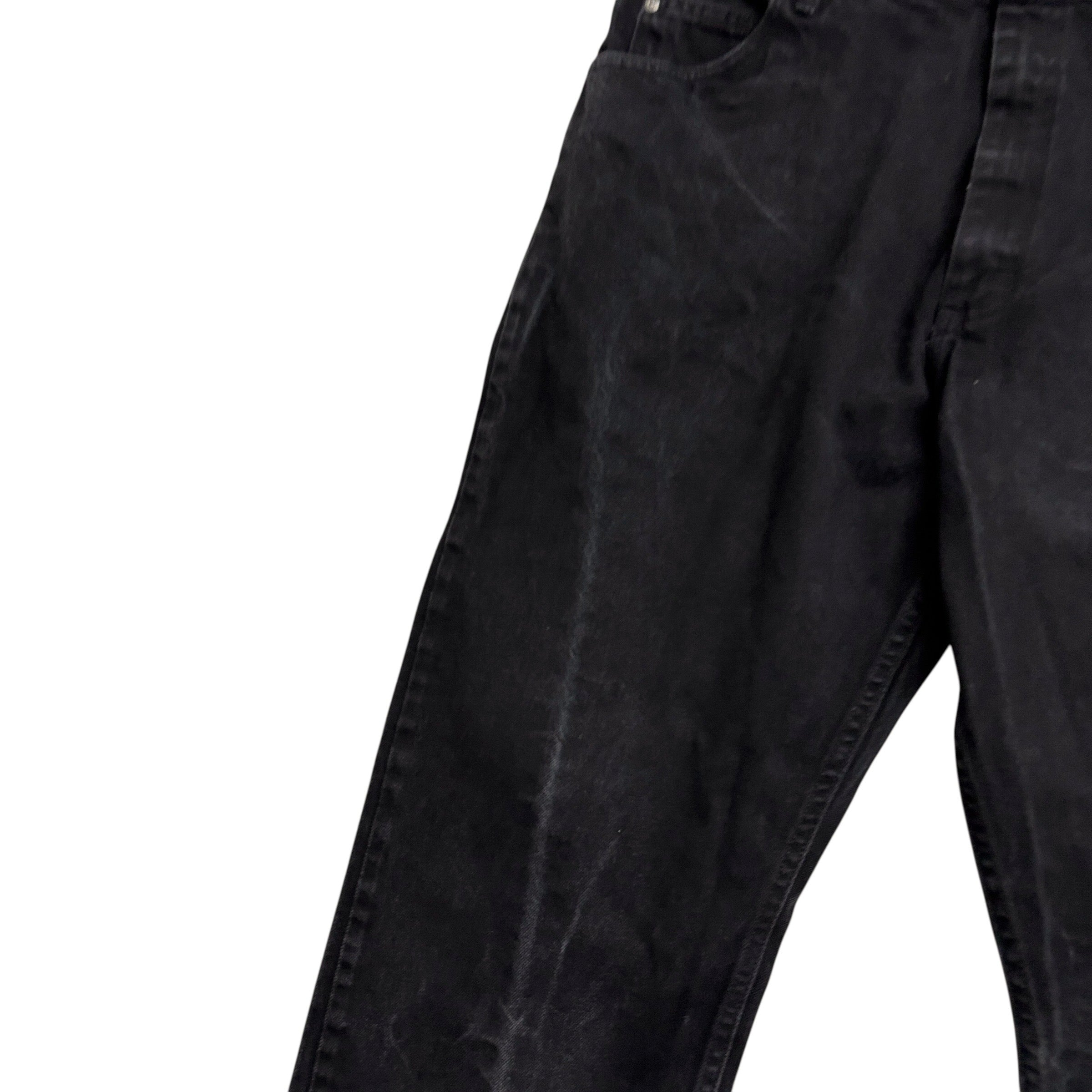 Wrangler Jeans W42 L30 Mens Black Relaxed Straight Fit Denim