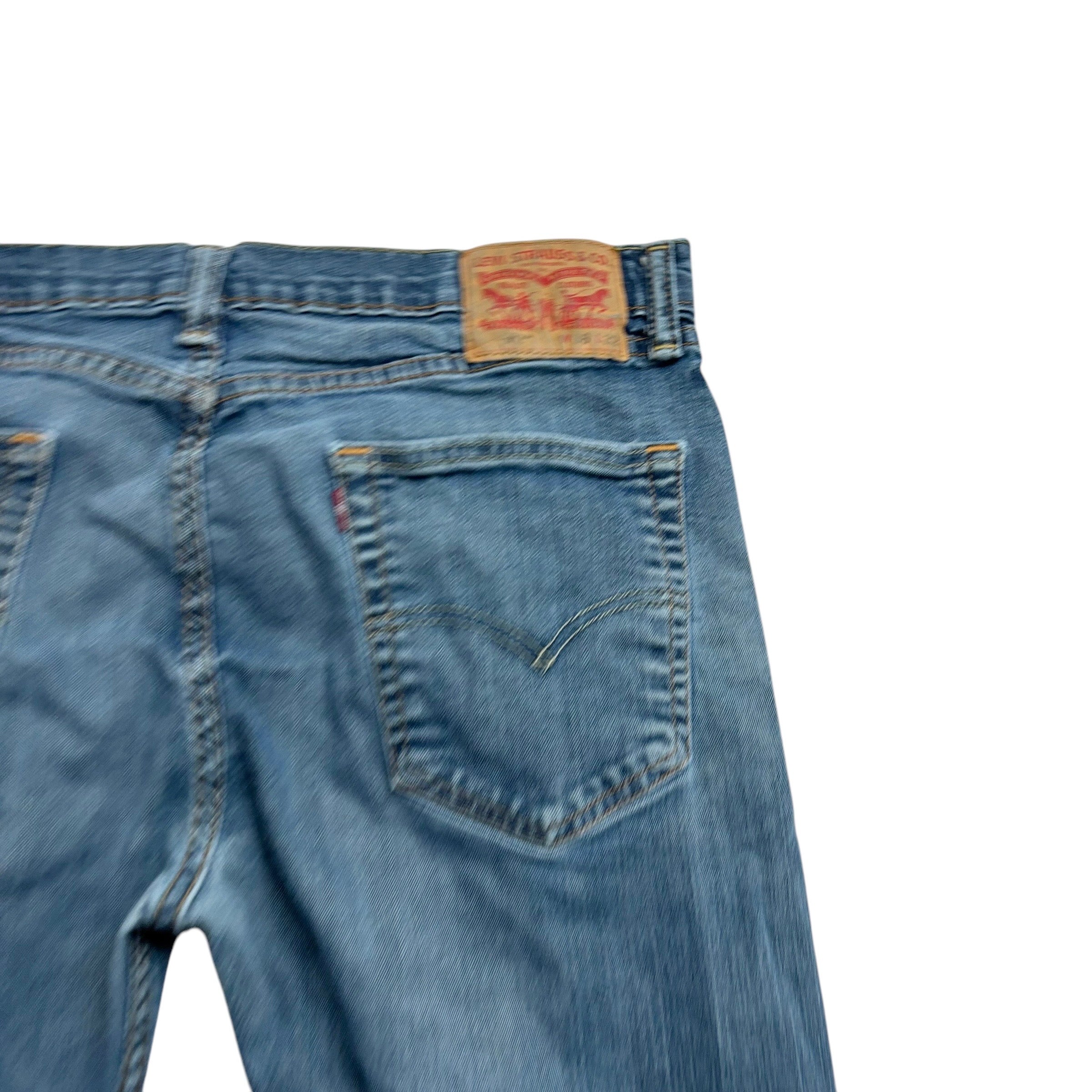 Levis 502 Jeans W34 L30 Mens Blue Regular Tapered Fit Stretch Denim (F)