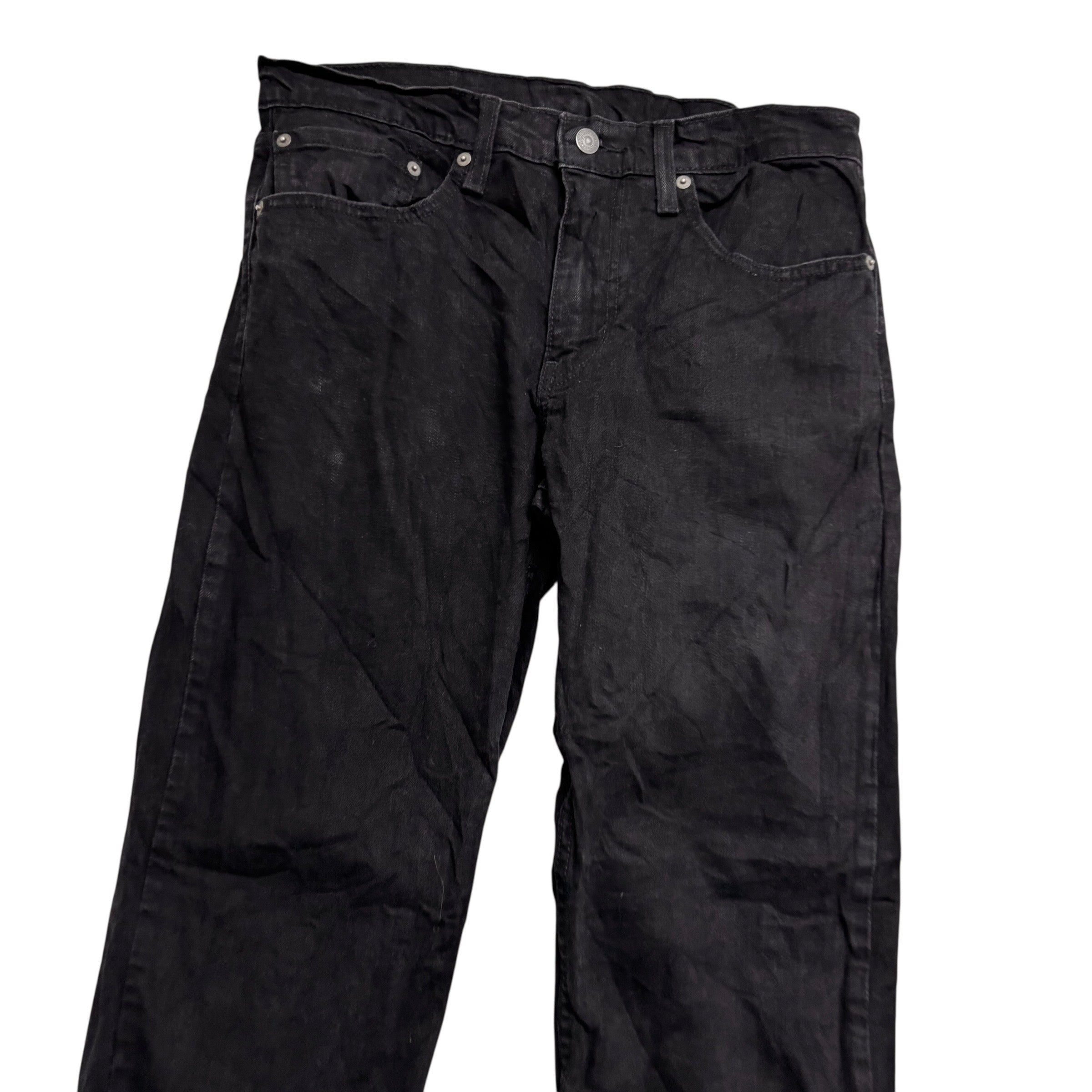 Levis 512 Jeans W32 L33 Mens Black Slim Tapered Fit Stretch Denim (E)