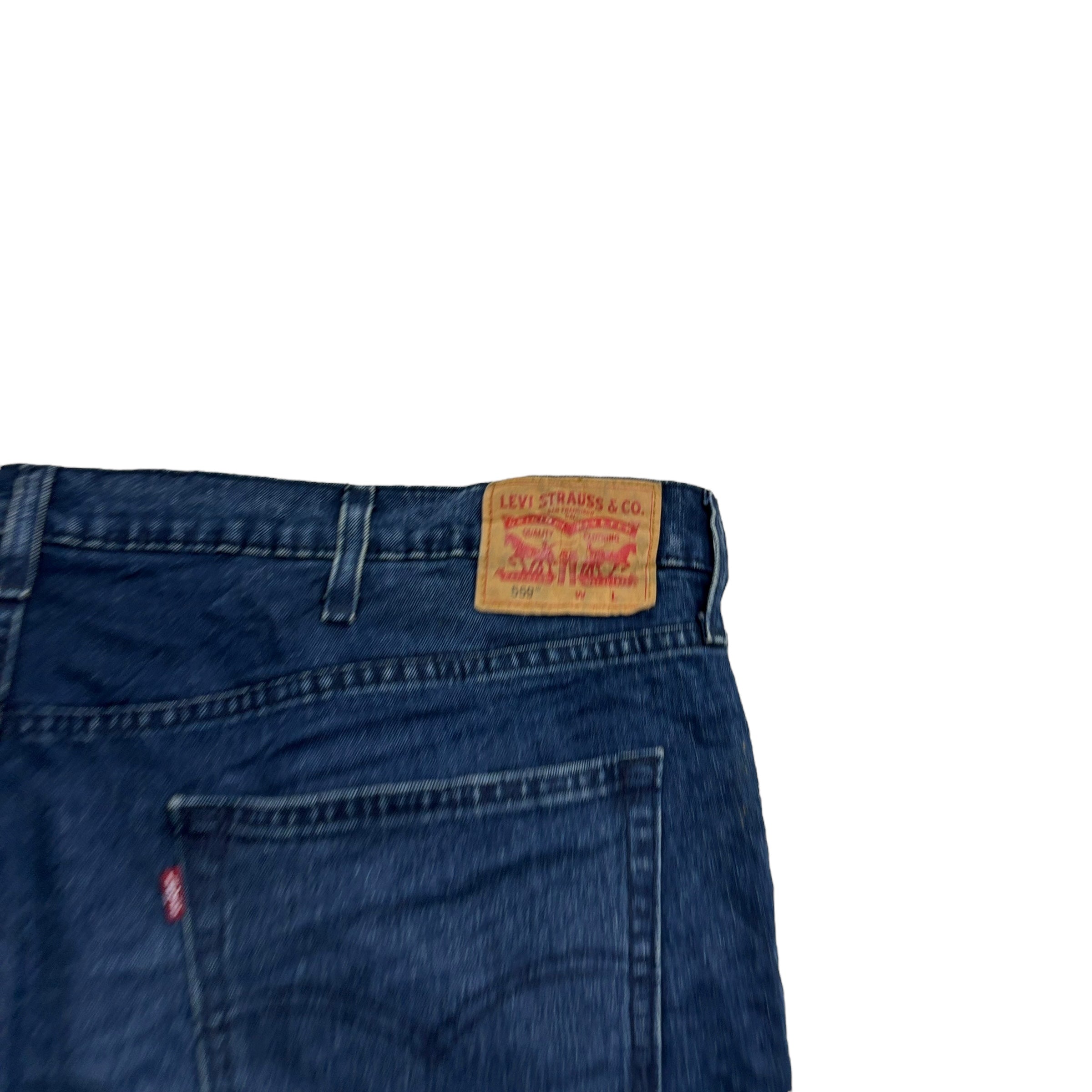 Levis 559 Jeans W48 L34 Mens Navy Blue Relaxed Straight Fit Stretch Denim (E)