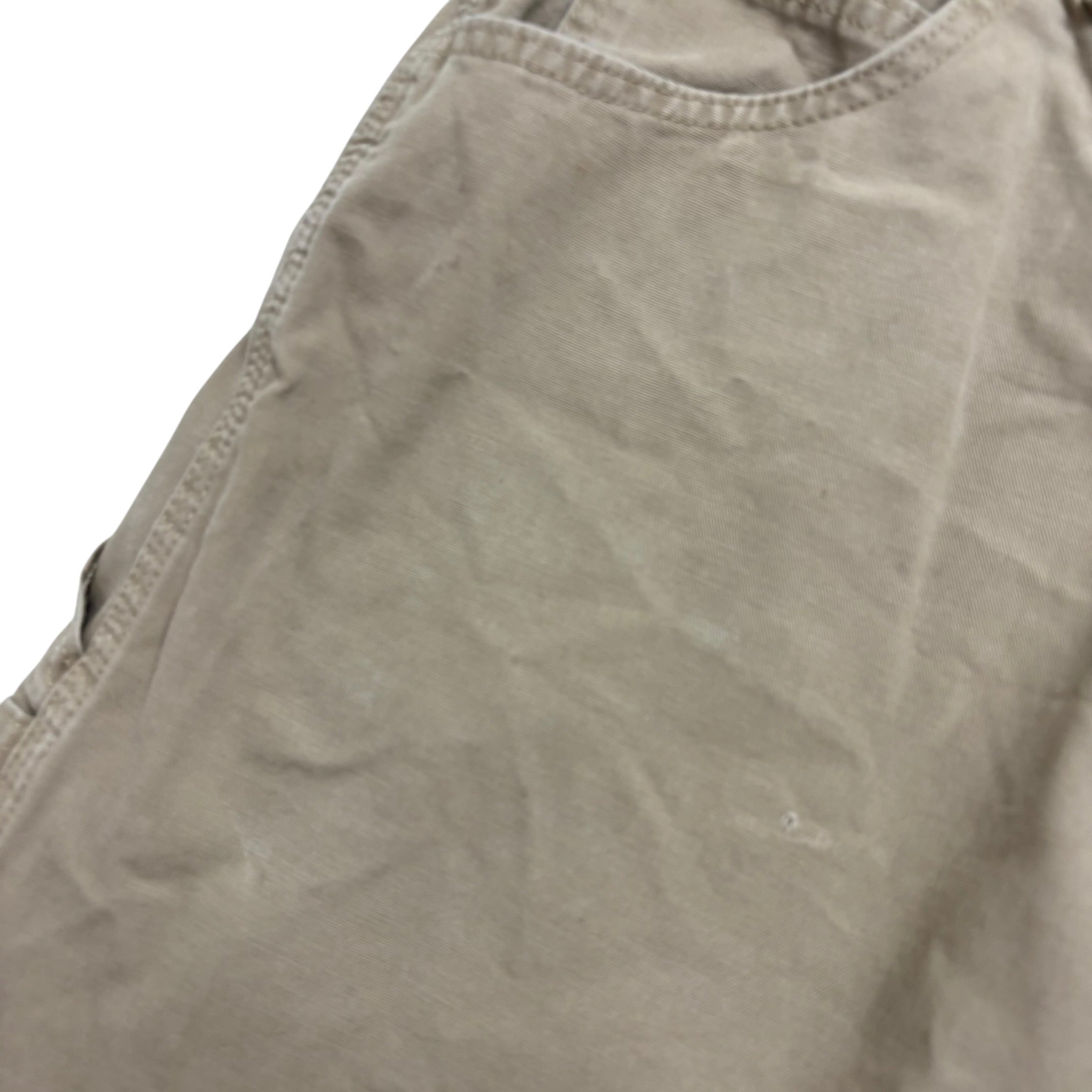 Wrangler Baggy Jorts W36 Mens Beige Canvas Shorts Relaxed Carpenter (F)