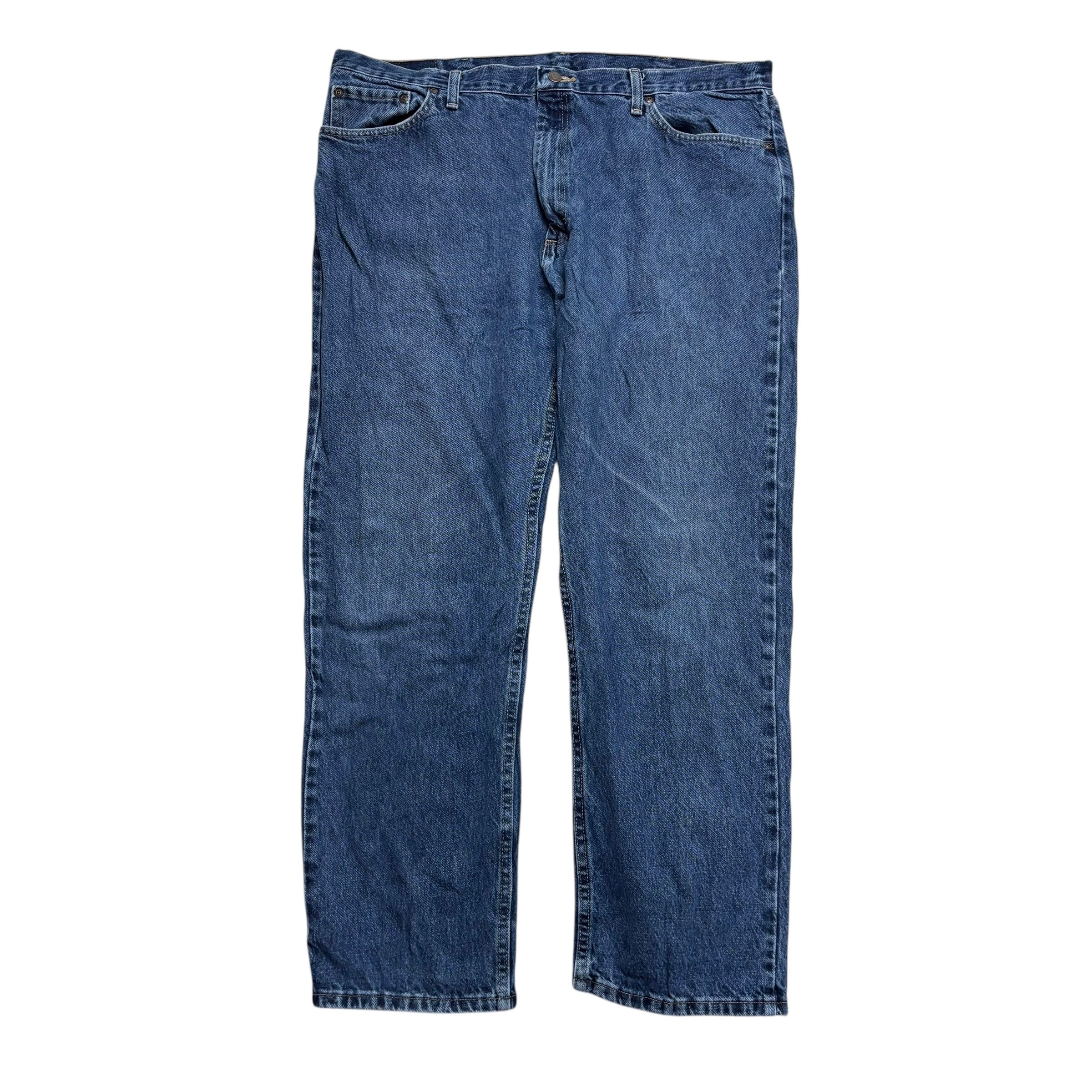 Wrangler Jeans W42 L30 Mens Mid Blue Regular Straight Fit Denim (E)