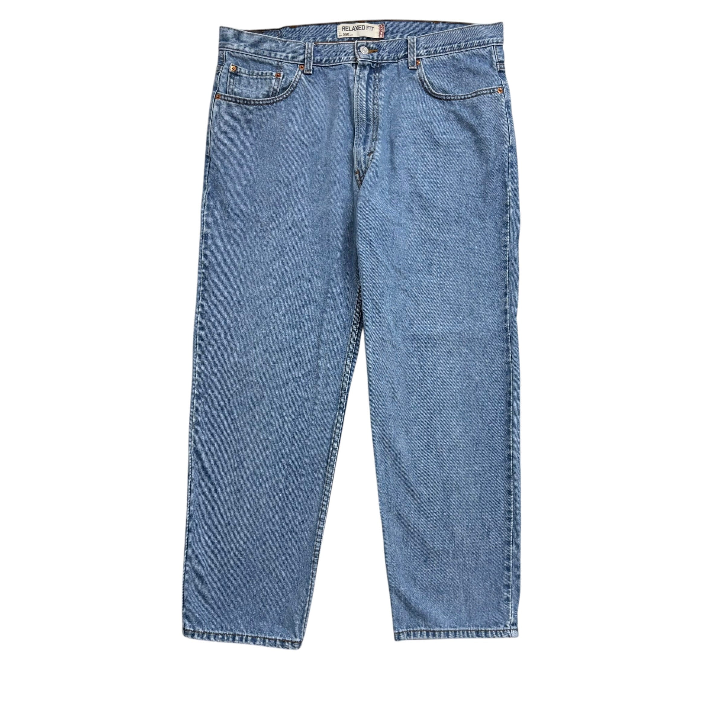 Levis 550 Jeans W40 L30 Mens Light Blue Relaxed Straight Fit Vintage Denim (E)