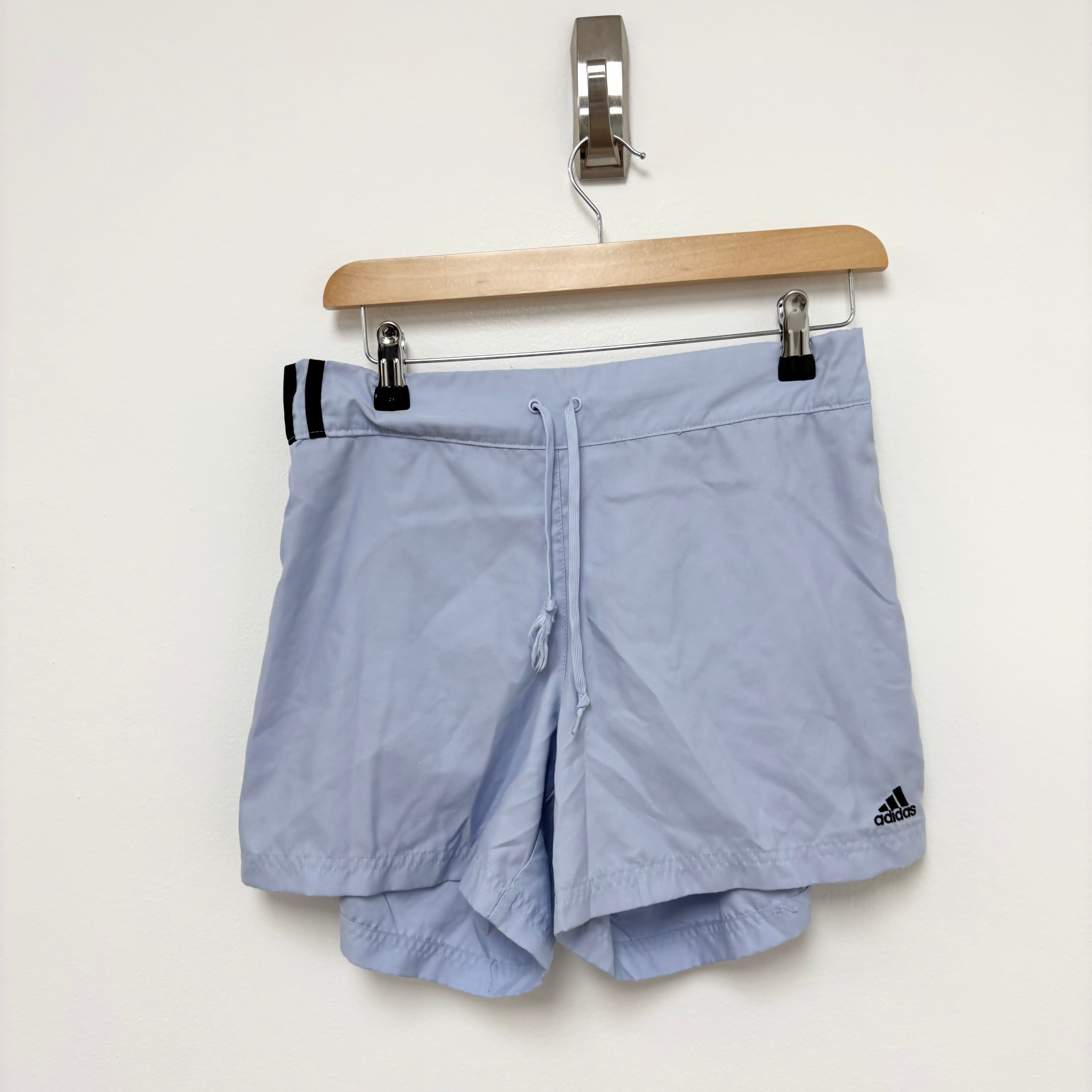 Adidas Shorts Womens Large Blue Sports Running Gym Athletic