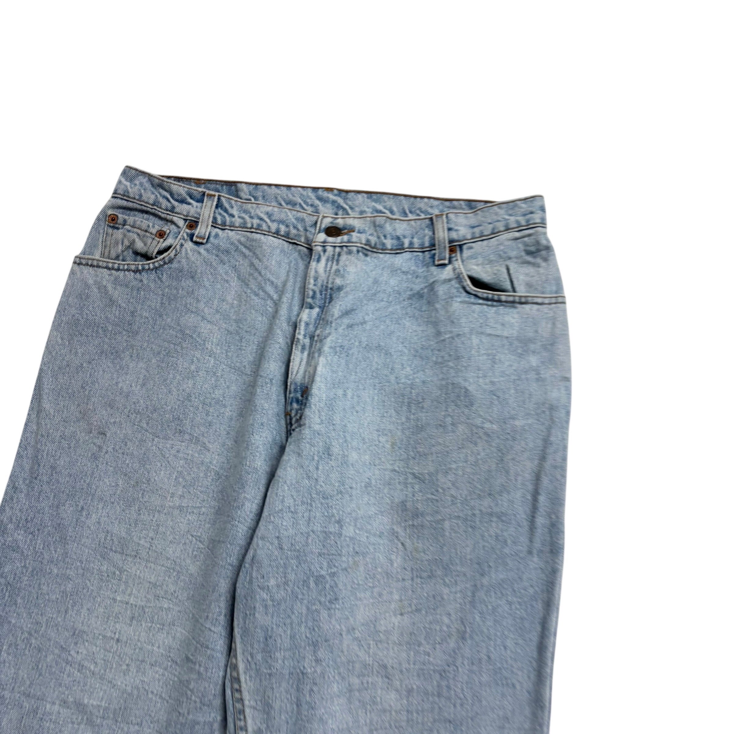 Levis 550 Jeans W36 L31 Womens Light Blue Relaxed Taper Mom Vintage Denim