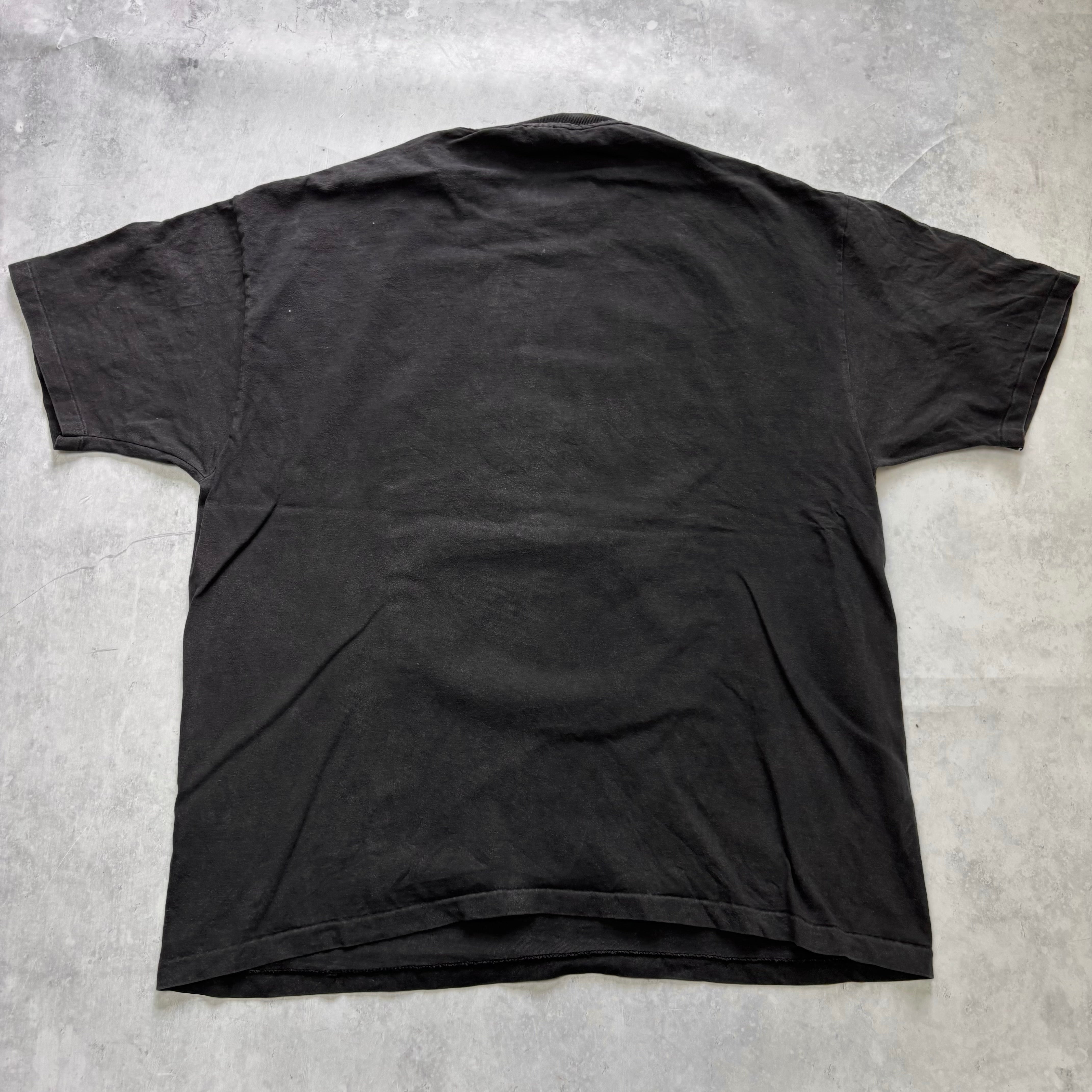 Vintage T Shirt Mens XL Black Single Stitch Graphic Print 90s Sun USA