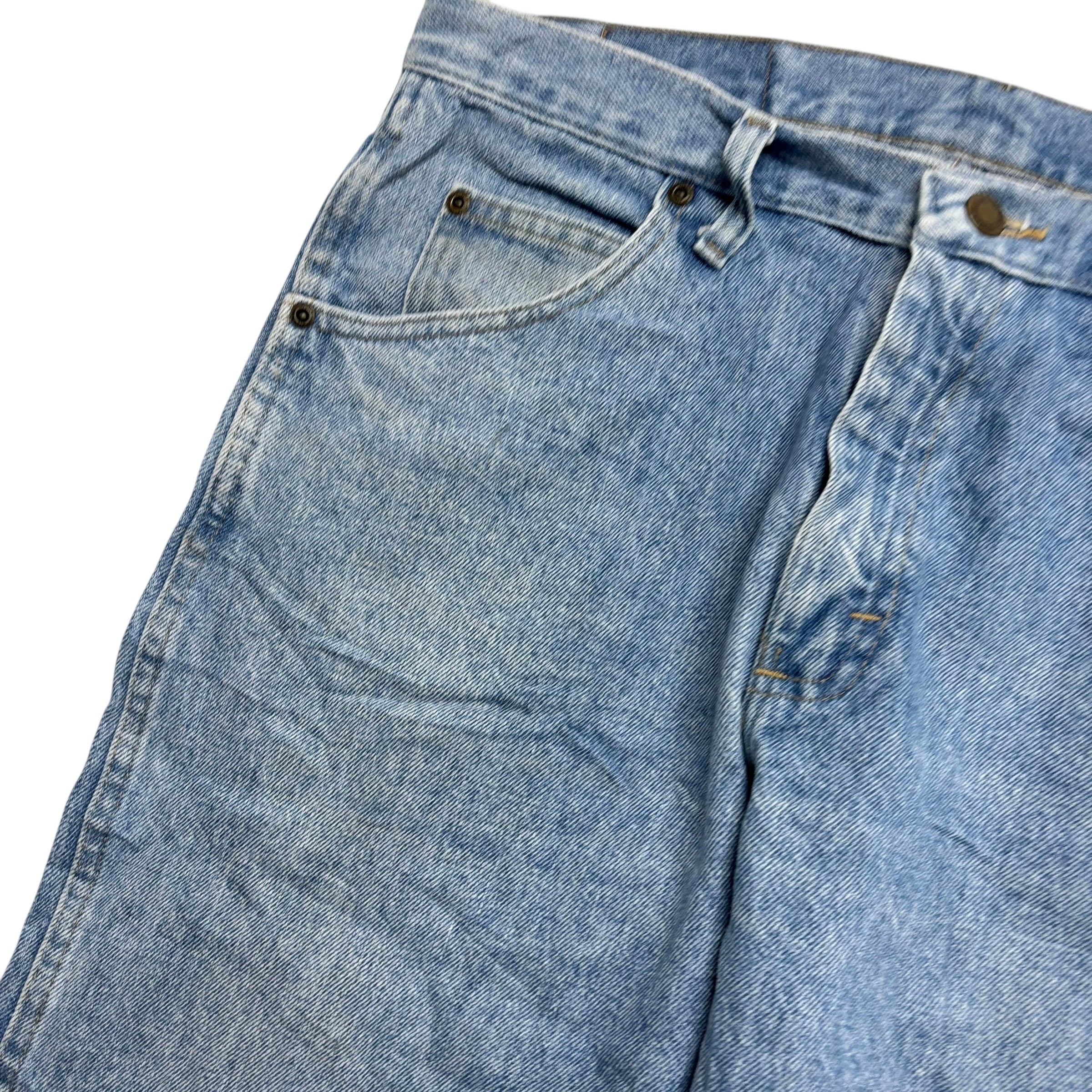 Wrangler Jeans W32 L30 Mens Light Blue Regular Straight Fit Vintage Denim (E)