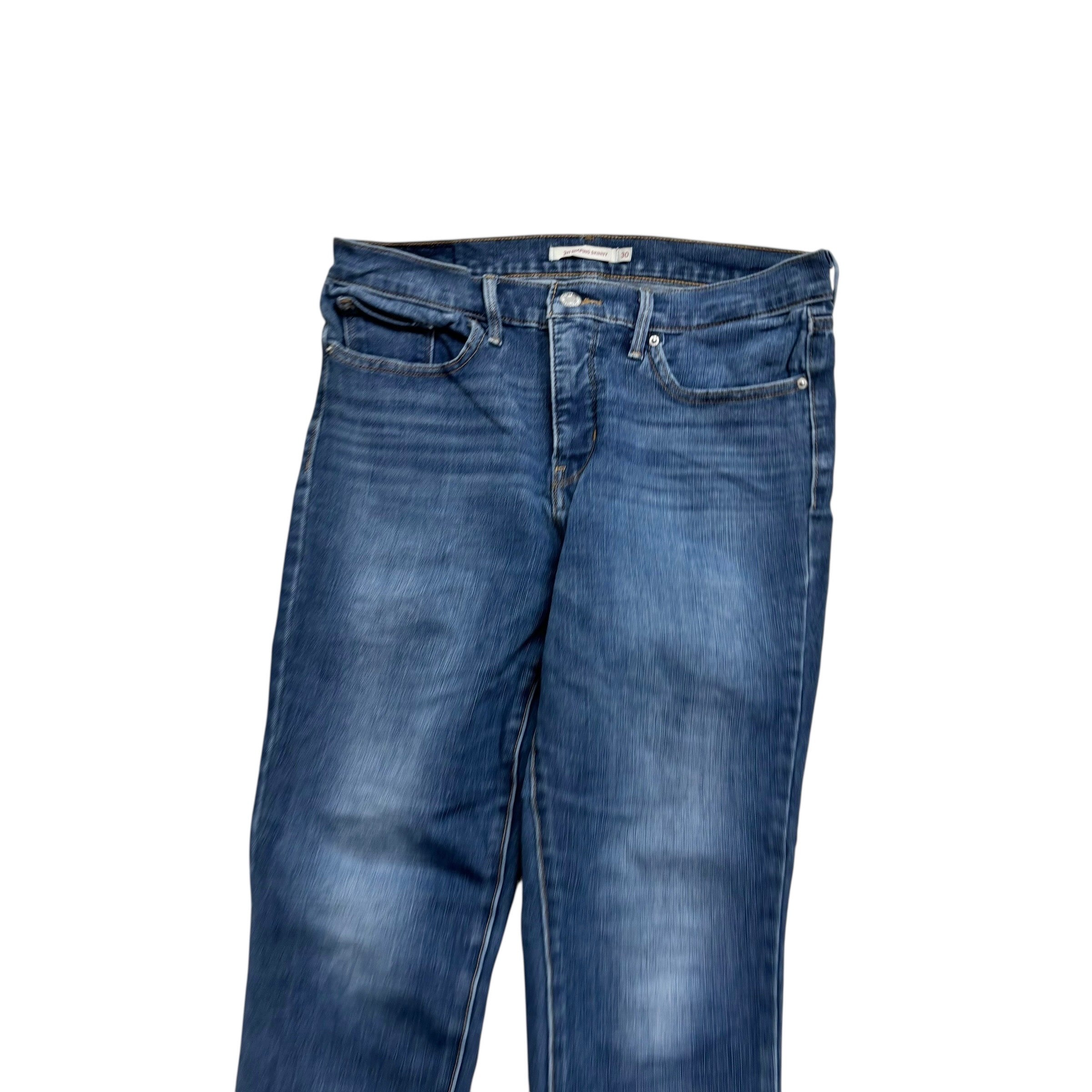 Levis 311 Jeans W30 L25 Womens Shaping Skinny Fit Mid Blue Stretch Denim