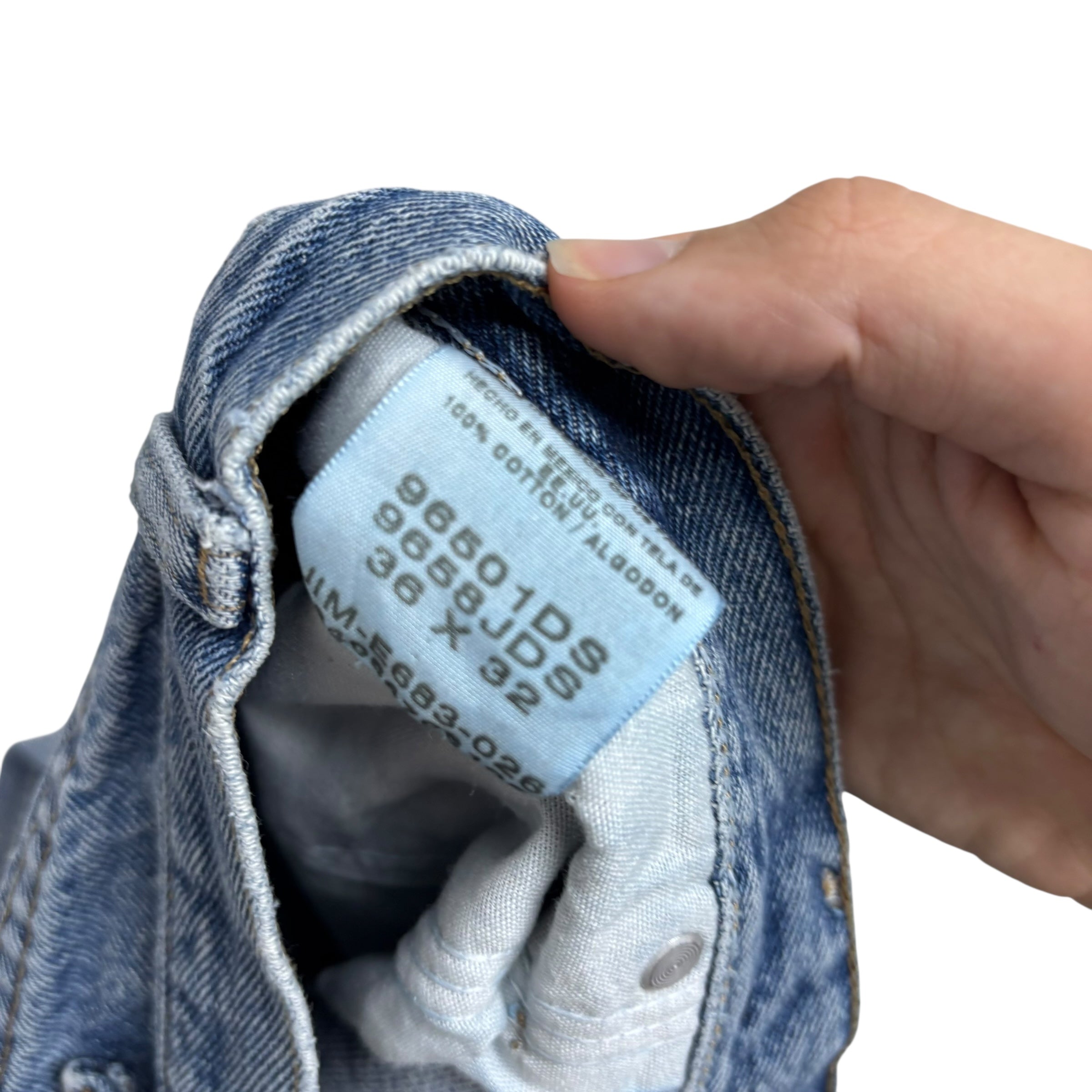 Wrangler Jeans W36 L32 Mens Light Blue Regular Straight Fit Vintage Denim (F)