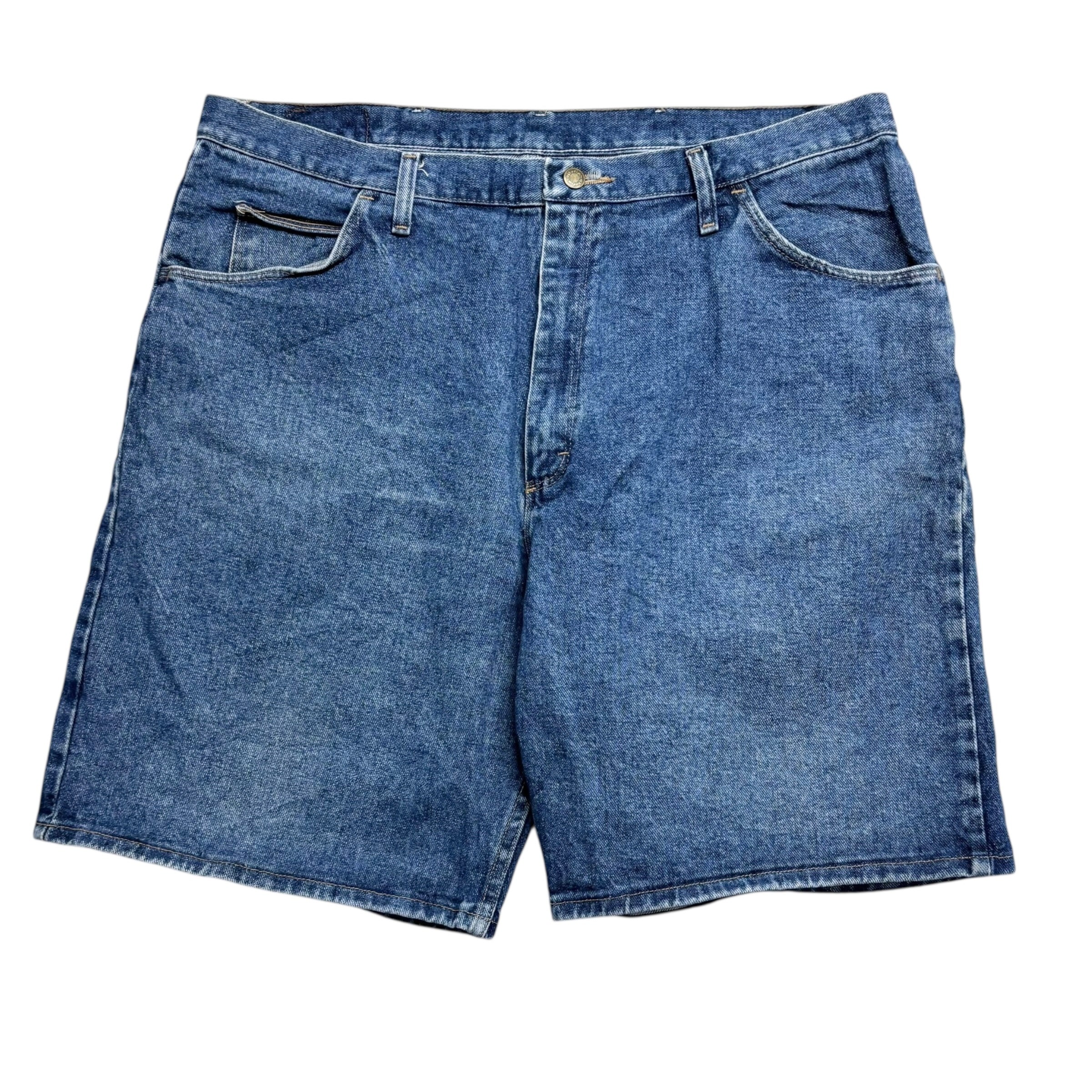 Wrangler Baggy Jorts W40 Mens Denim Shorts Mid Blue Relaxed Fit (E)