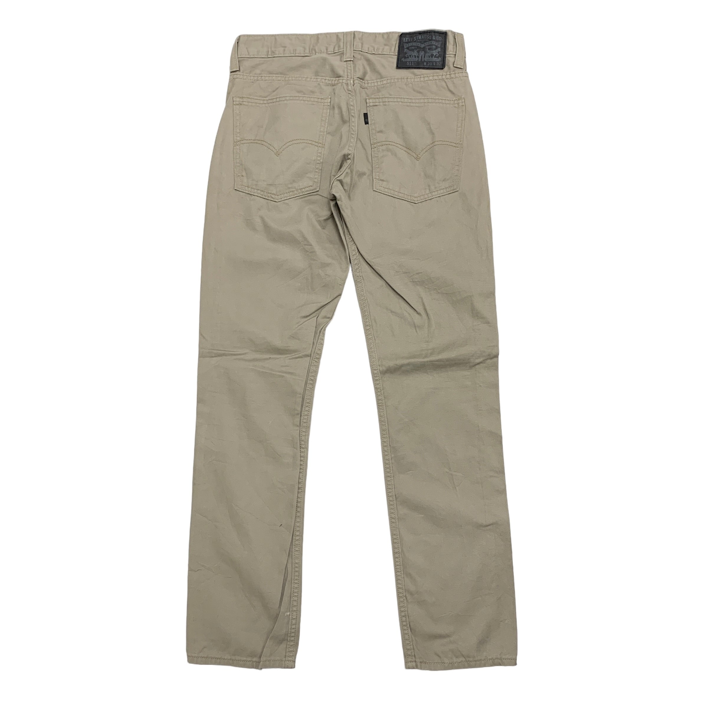 Levis 511 Trousers W31 L31 Mens Beige Slim Fit Cotton Pants