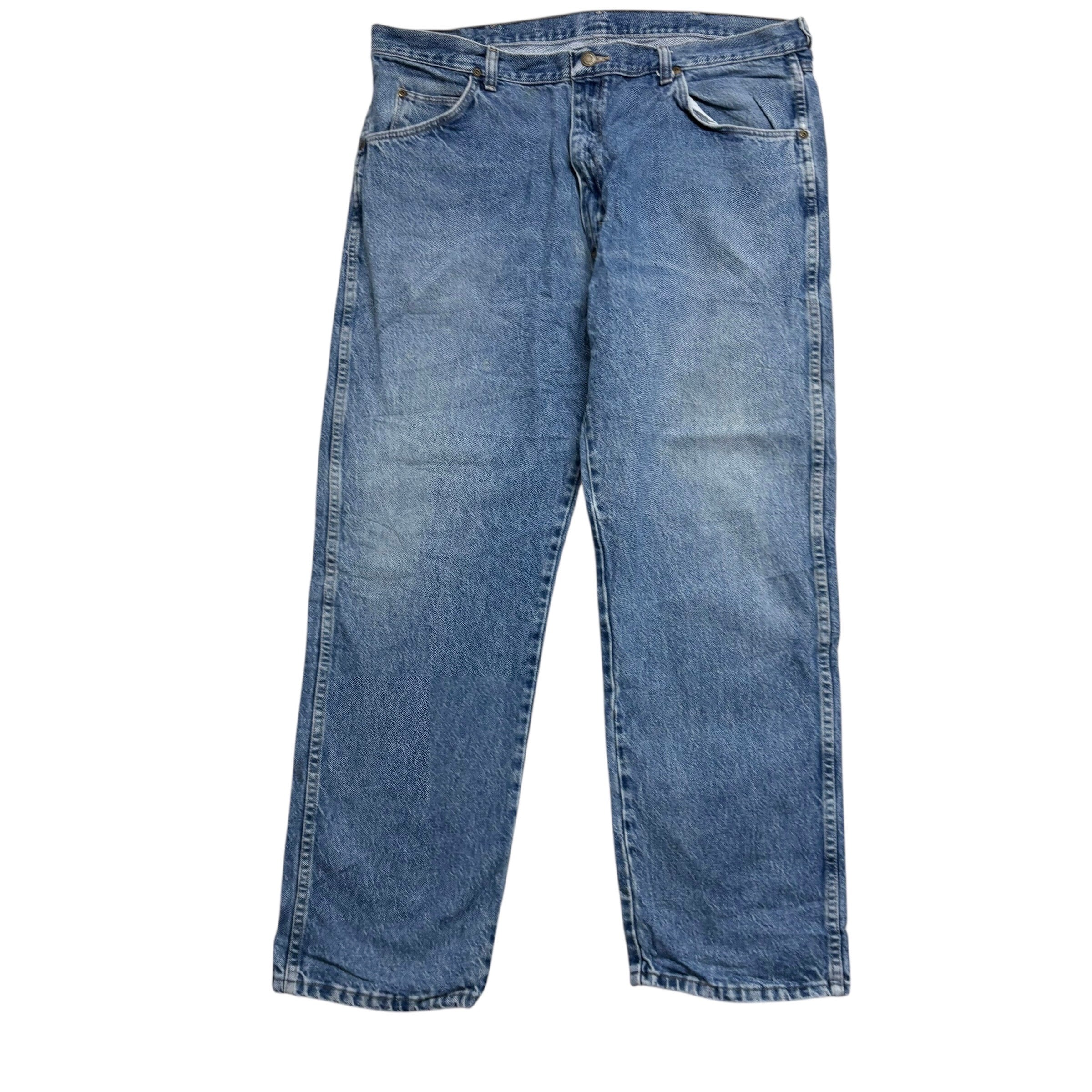 Wrangler Jeans W40 L30 Mens Mid Blue Regular Straight Fit Vintage Denim (E)
