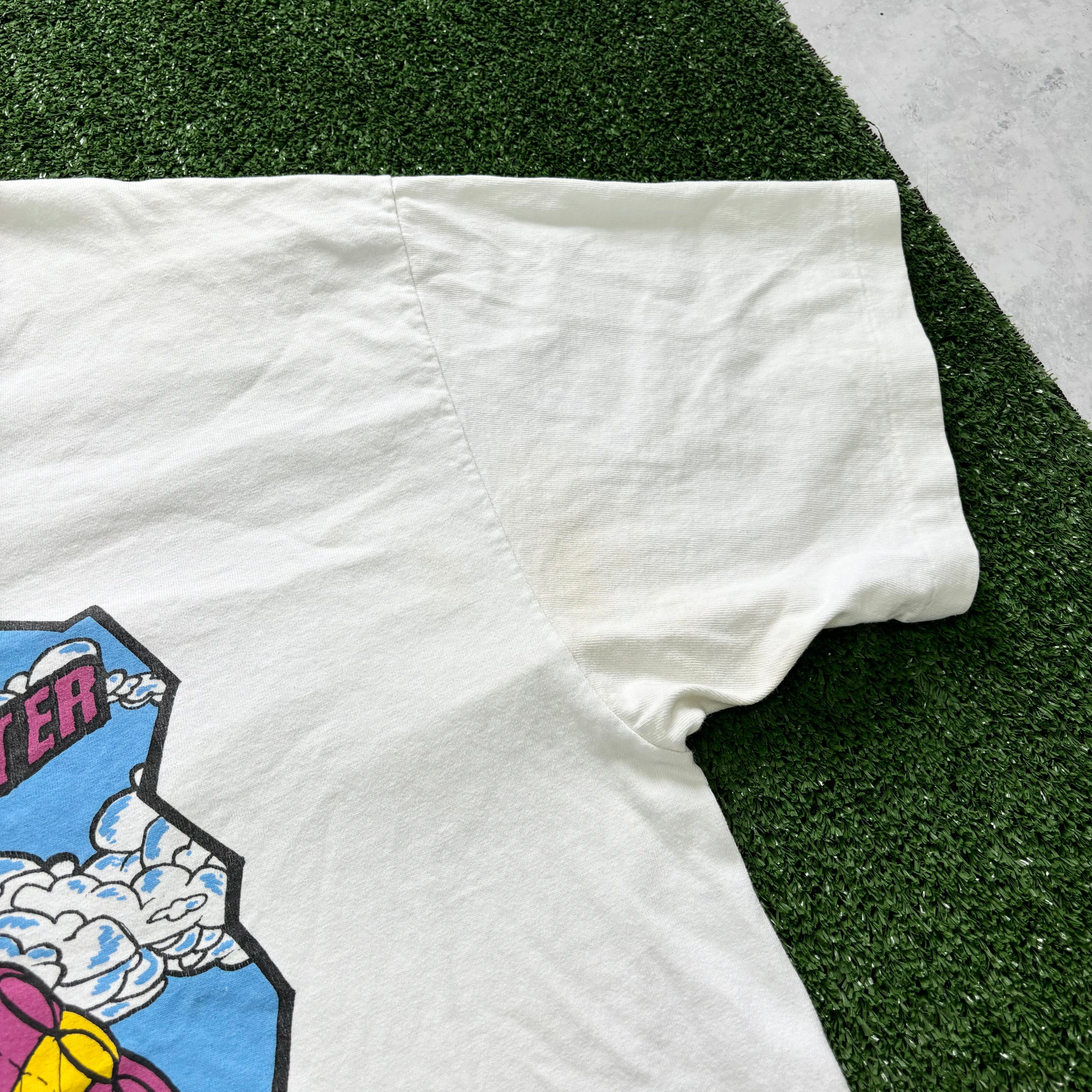 Vintage T Shirt Mens XL White Single Stitch Graphic Print 90s USA