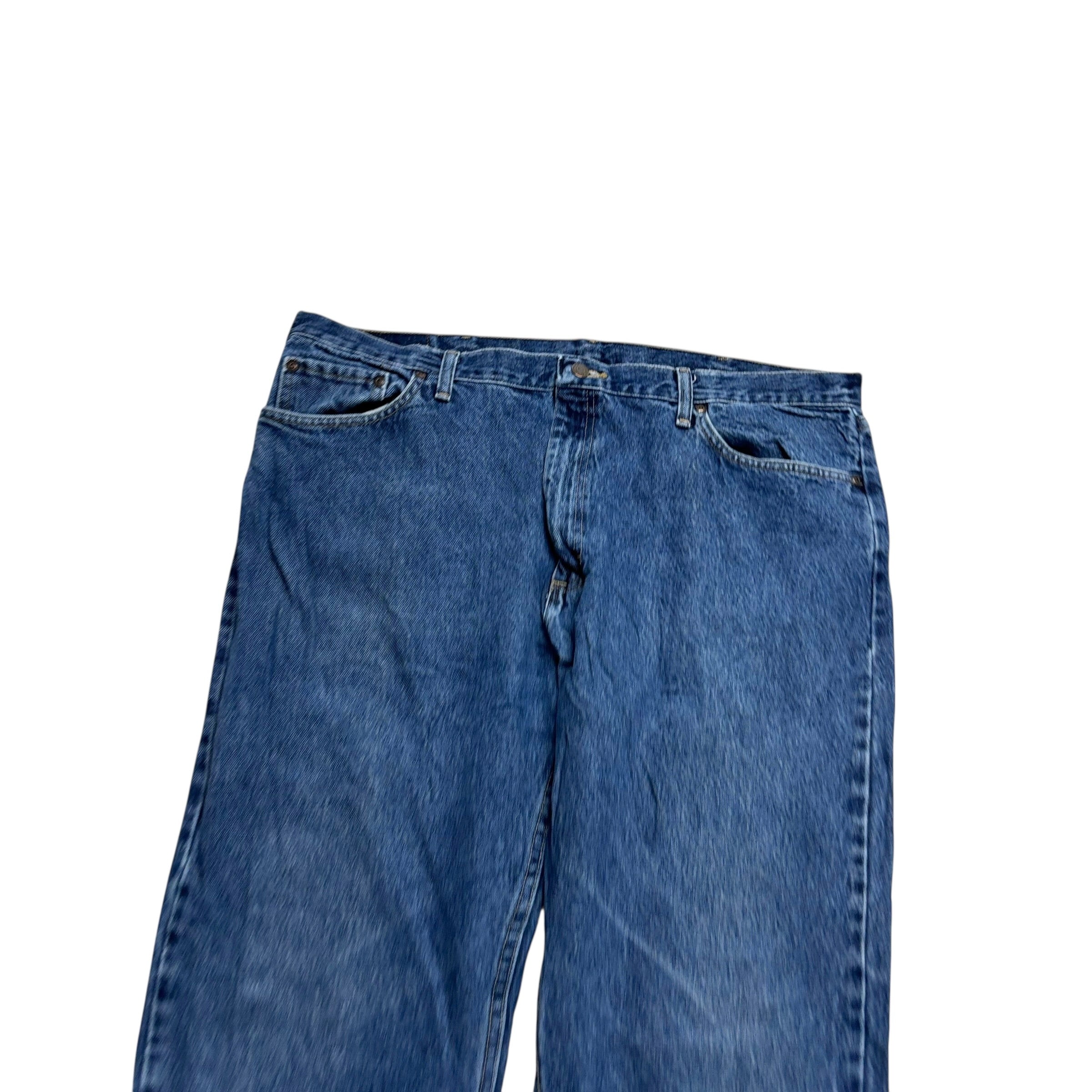 Wrangler Jeans W42 L30 Mens Mid Blue Regular Straight Fit Denim (E)