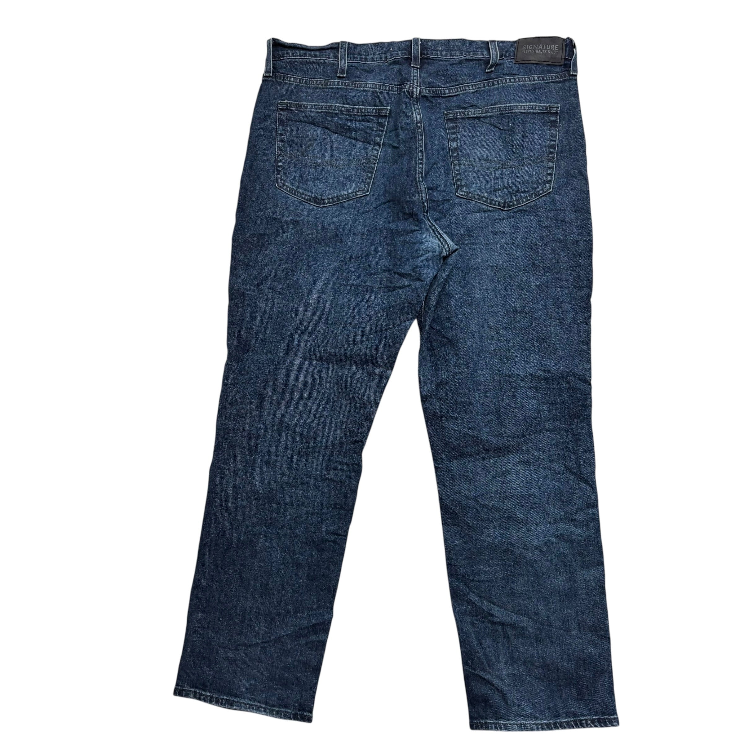 Levis Signature Jeans W38 L30 Mens Navy Blue Athletic Tapered Fit Stretch