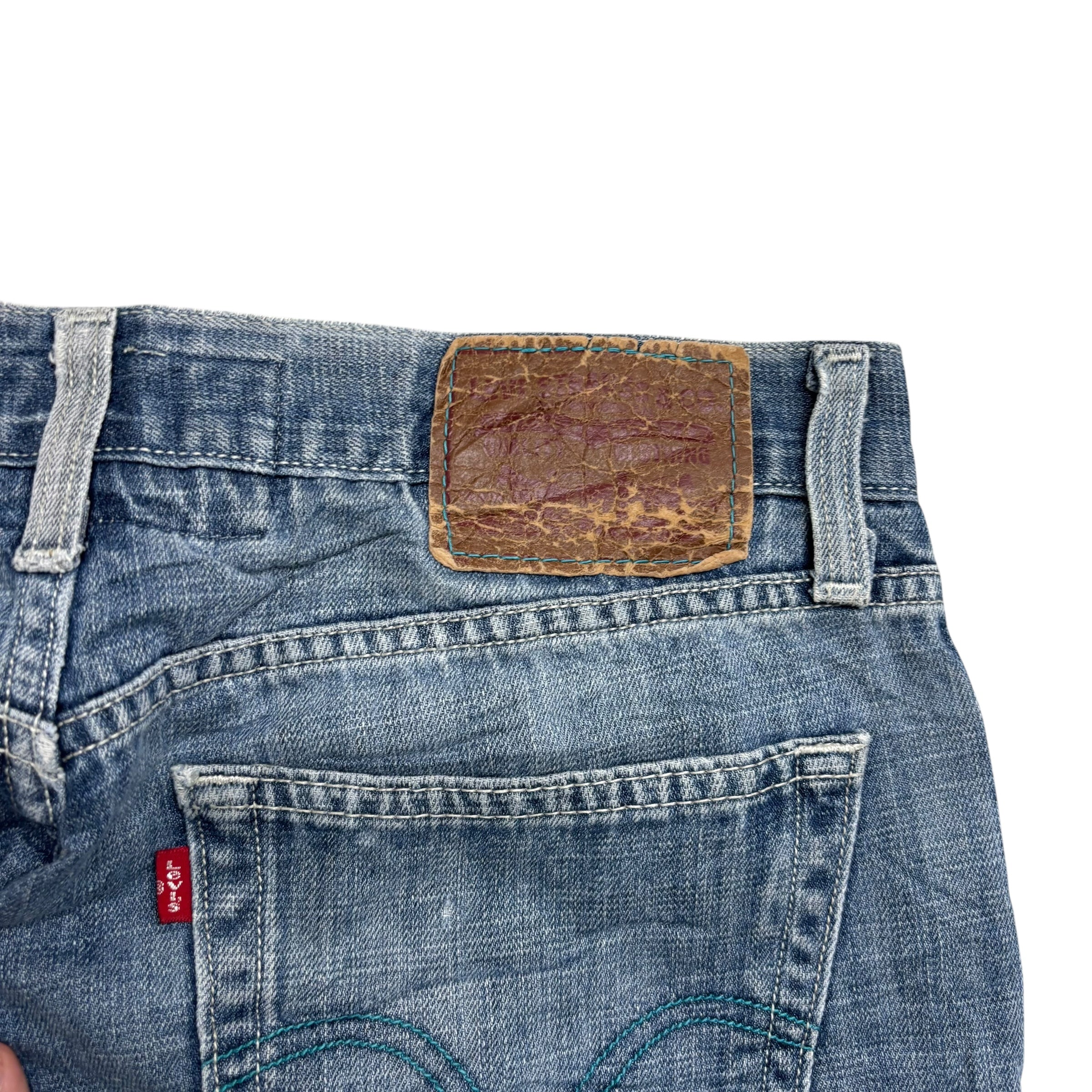 Levis 514 Jeans W32 L30 Mens Mid Blue Regular Straight Fit Vintage Denim