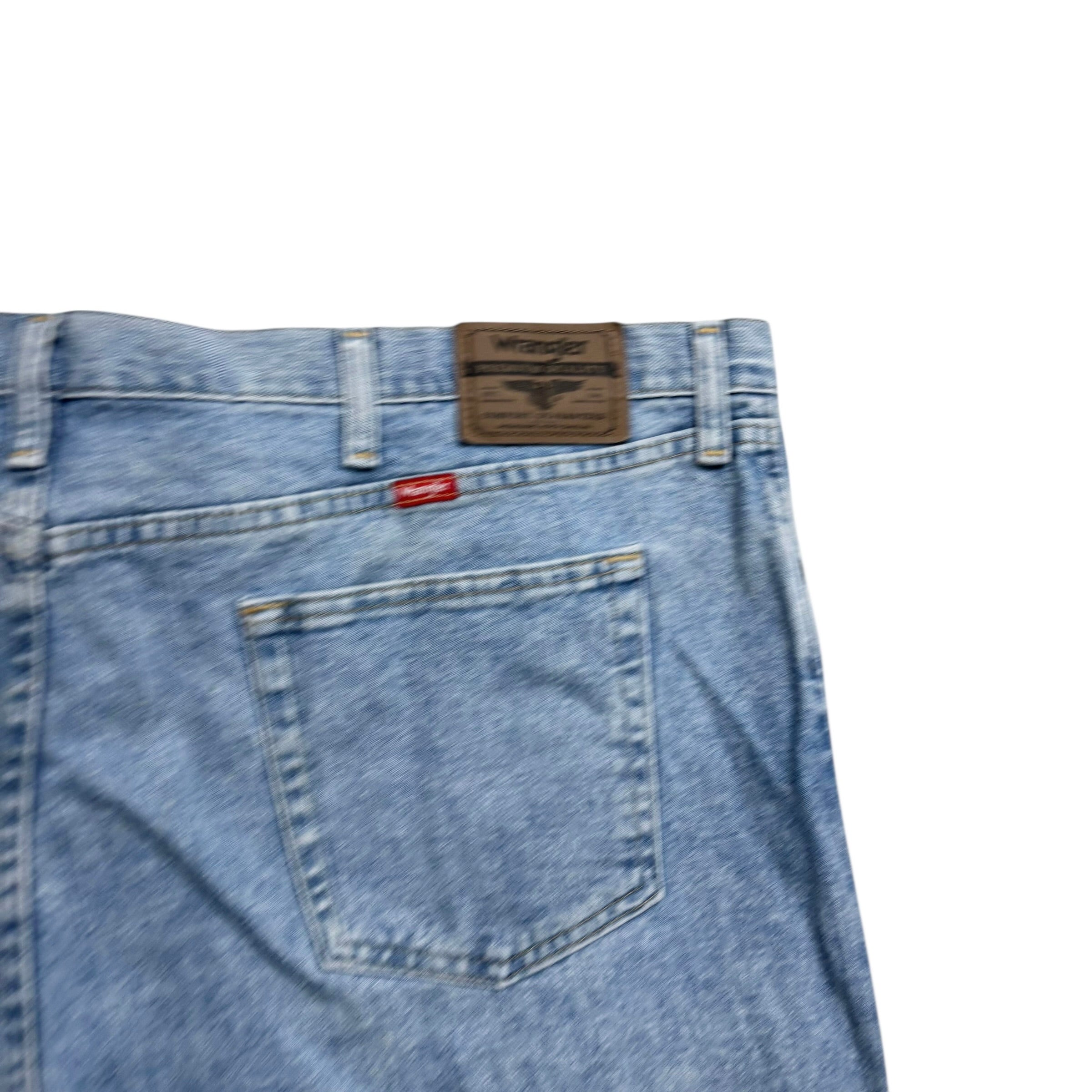 Wrangler Baggy Jorts W44 Mens Denim Shorts Light Blue Relaxed Fit