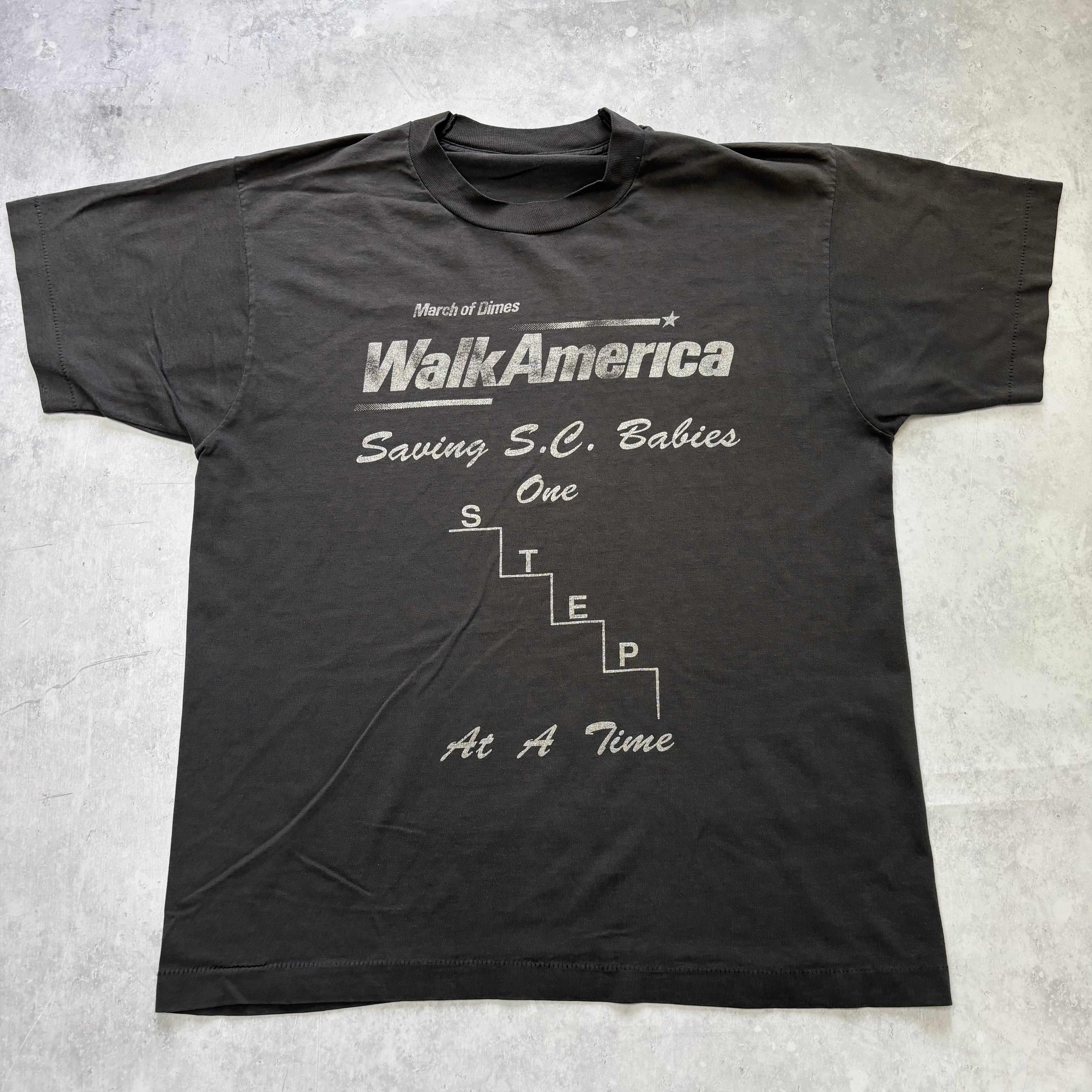 Vintage T Shirt Mens Medium Black Single Stitch Graphic Print 90s USA