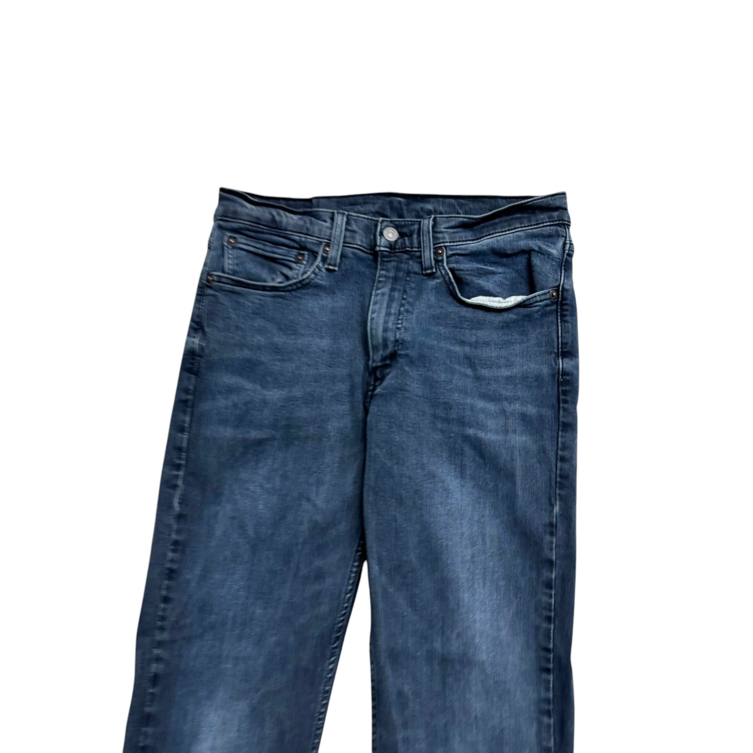 Levis 514 Jeans W30 L31 Mens Navy Blue Slim Straight Fit Stretch Denim