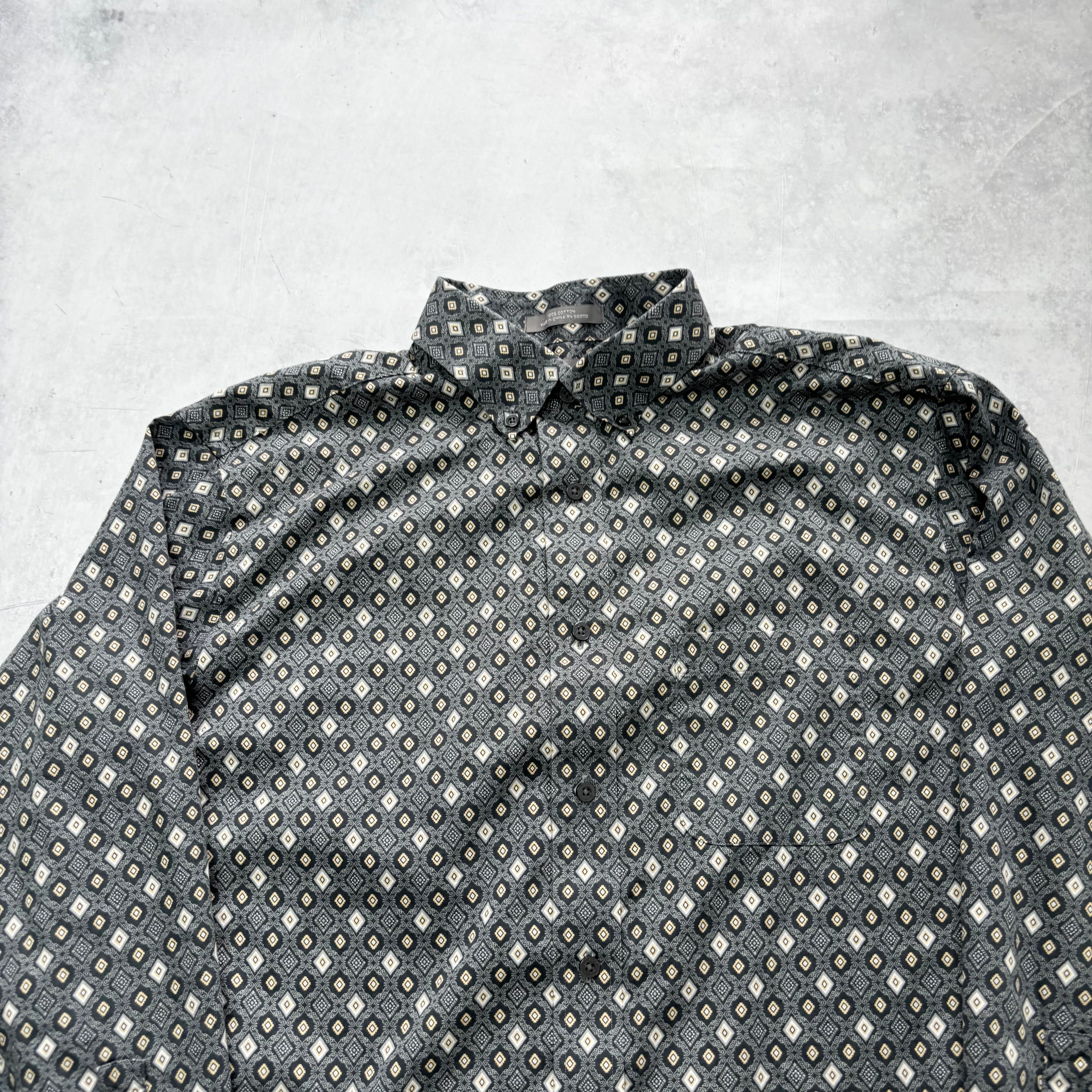 Daniel Cremieux Shirt Mens Large Patterned Abstract Long Sleeve Cotton (E)