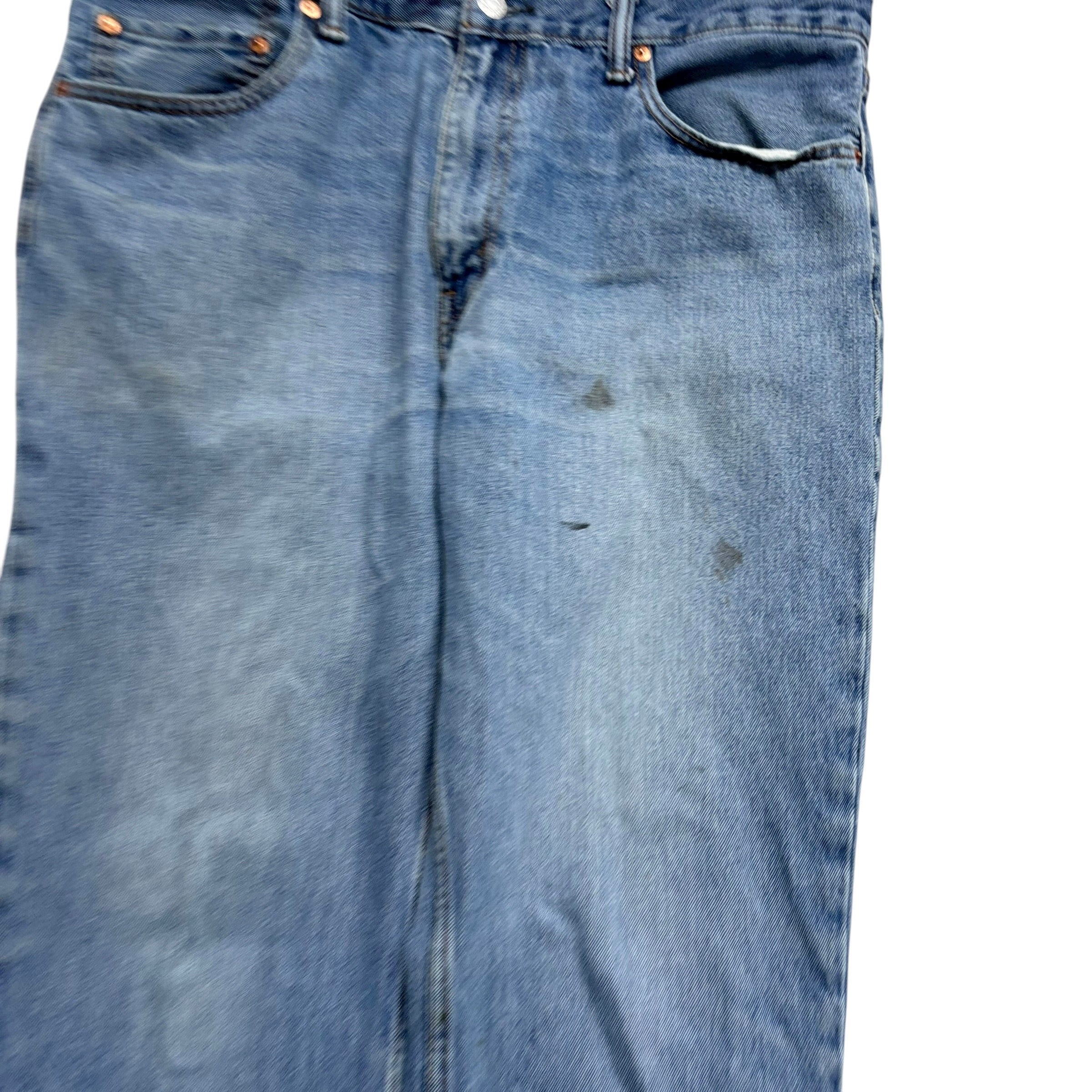 Levis 516 Jeans W38 L32 Mens Mid Blue Slim Straight Fit Denim (F)