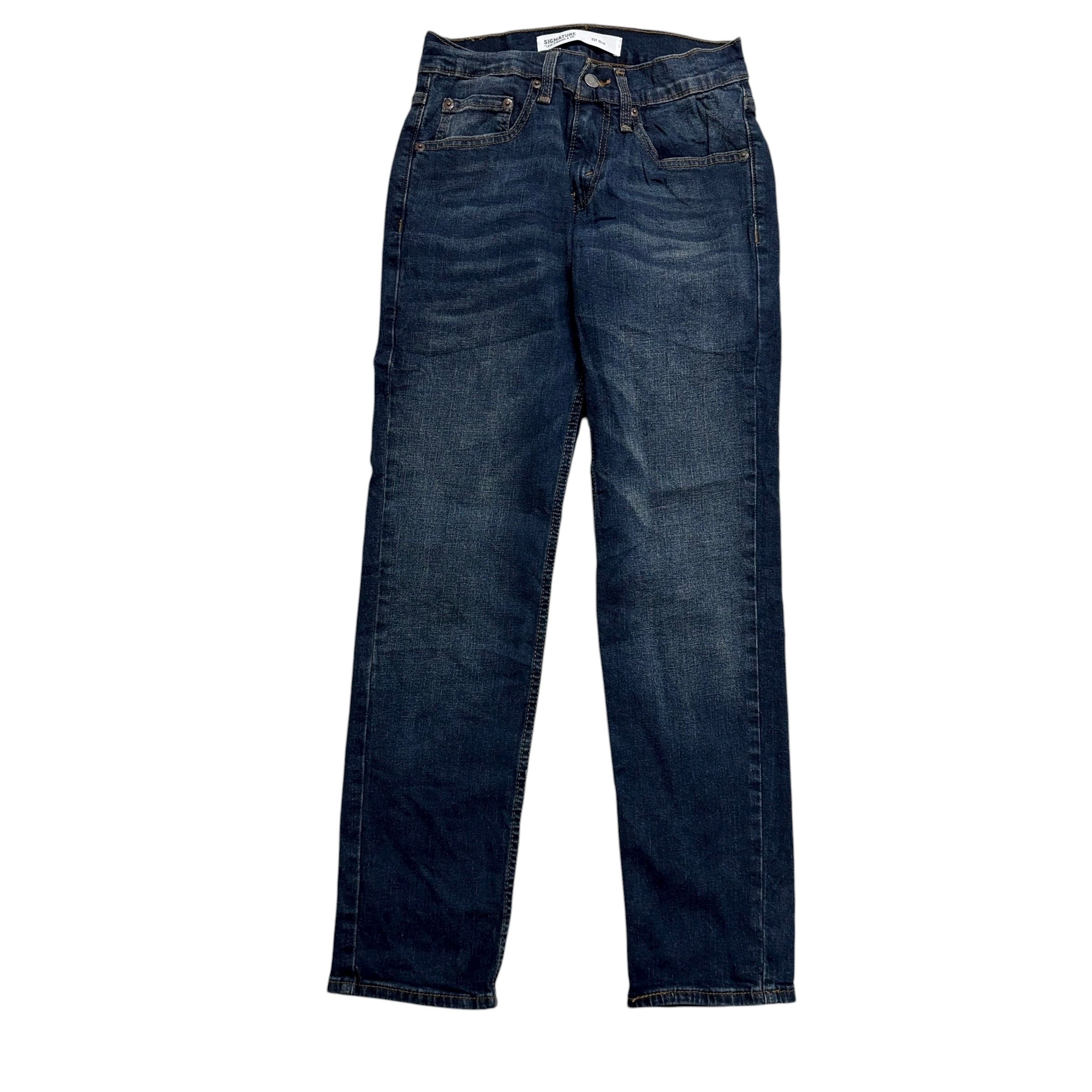 Levis Signature Jeans W27 L29 Mens Dark Blue Slim Fit Stretch Denim (E)