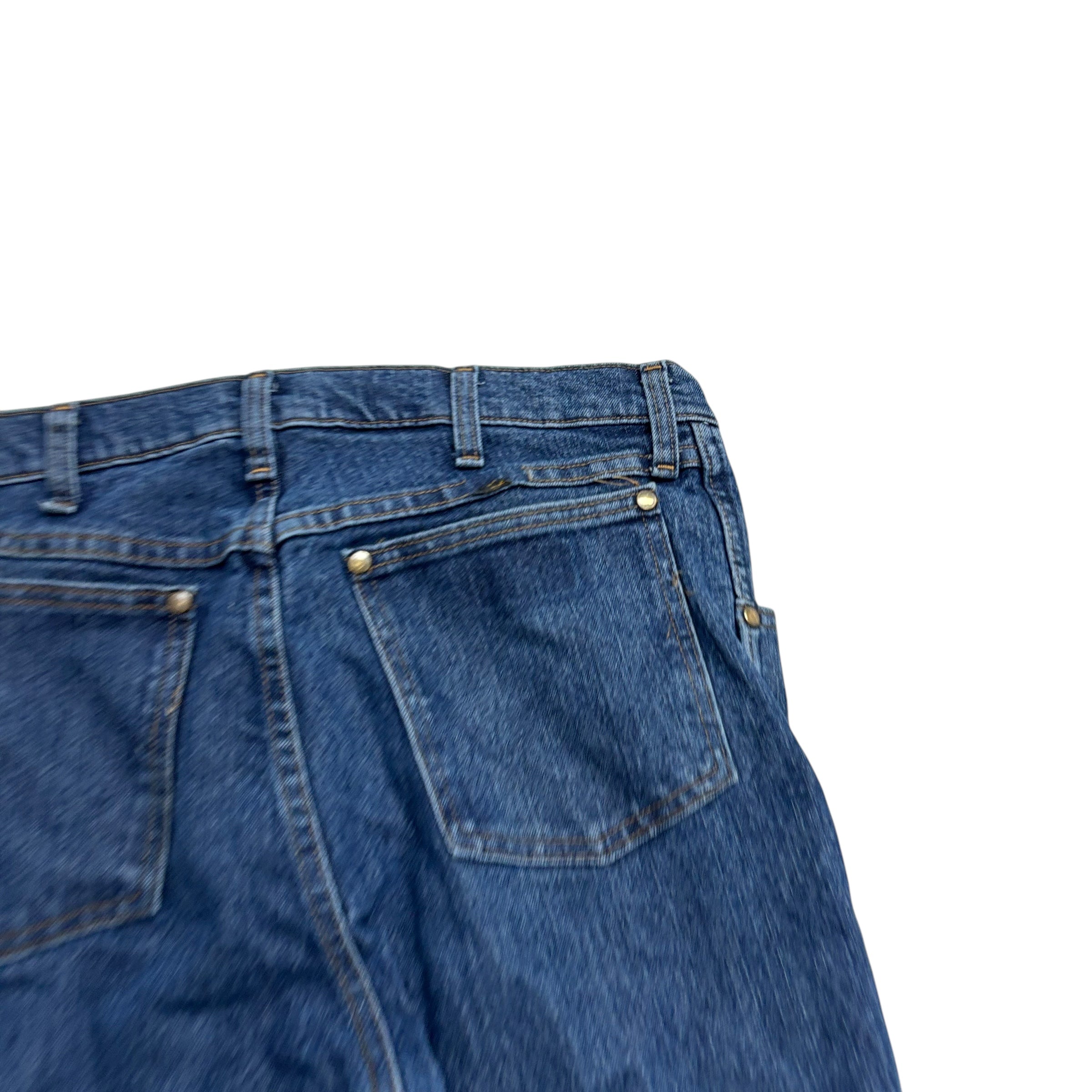 Wrangler Jeans W33 L38 Mens Dark Blue 47 Regular Straight Fit Stretch Denim