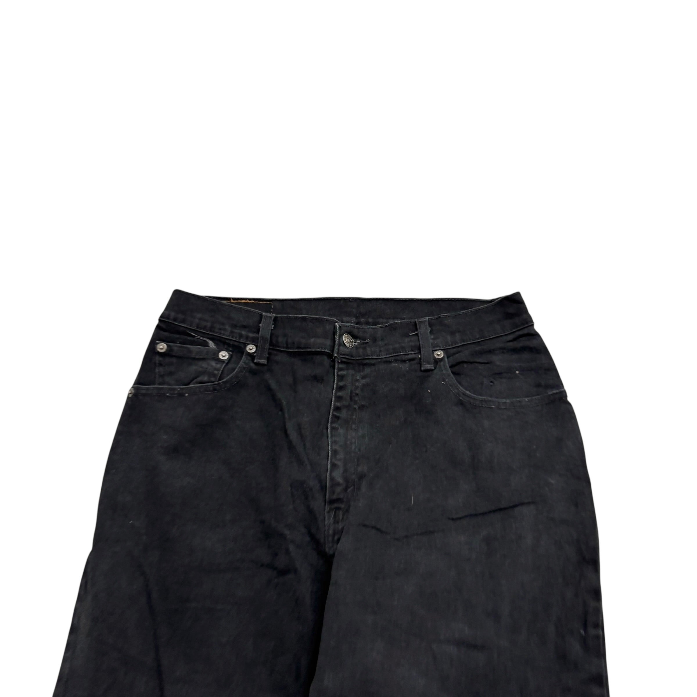 Levis 550 Jeans W30 L34 Womens Black Relaxed Tapered Fit Vintage Stretch