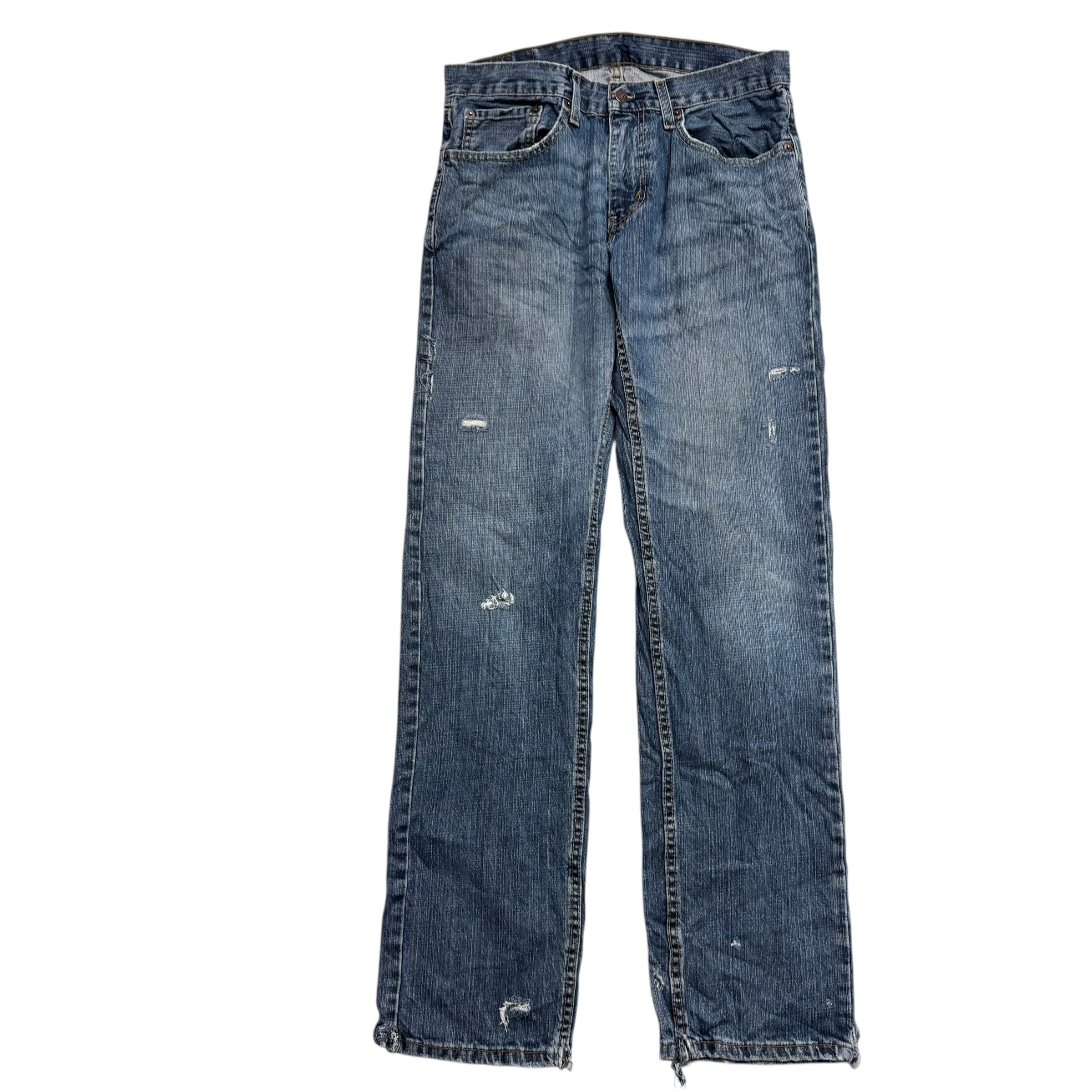Levis 559 Jeans W32 L34 Mens Mid Blue Regular Straight Fit Denim (F)