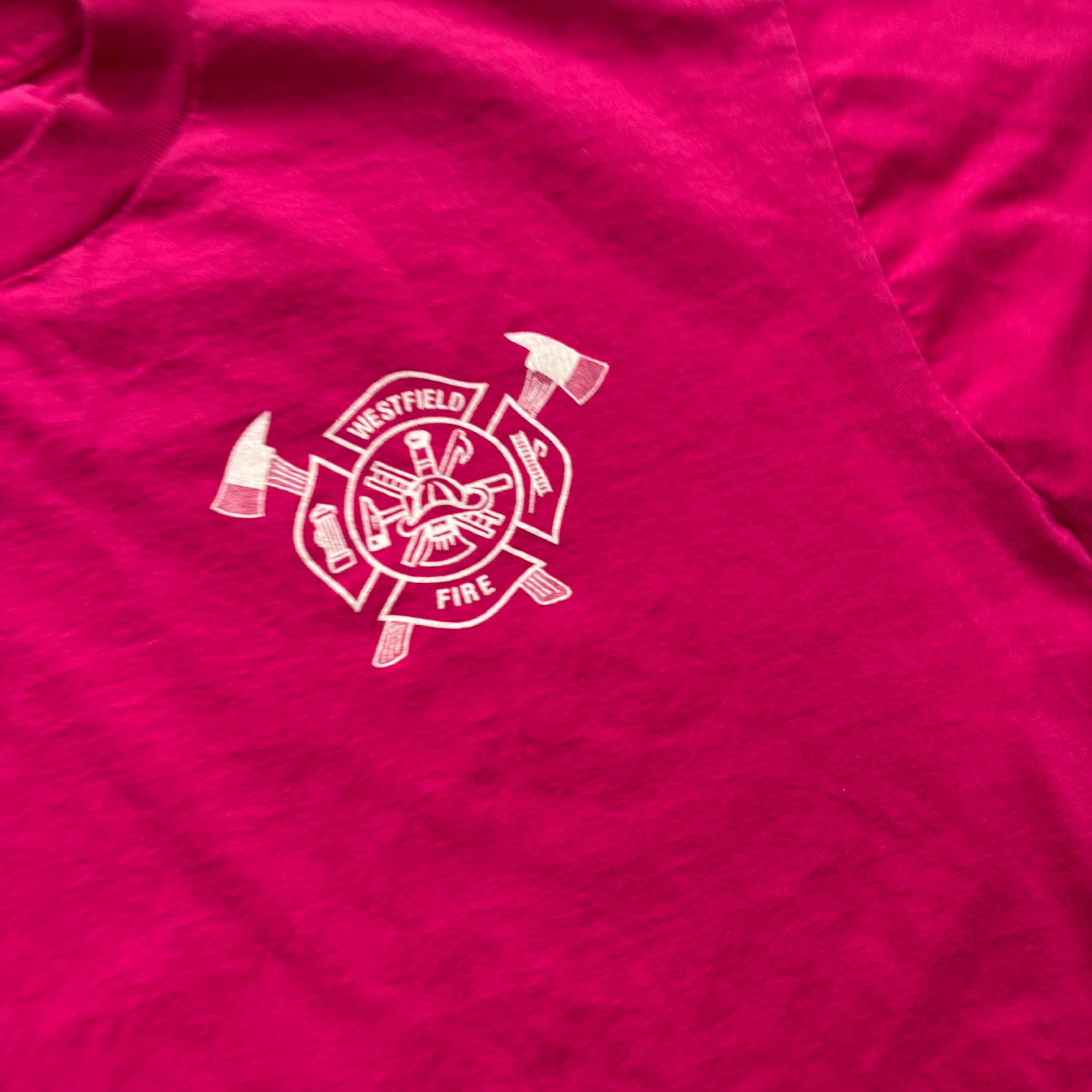 Vintage T Shirt Mens Large Pink Single Stitch Graphic Print 90s USA (E)