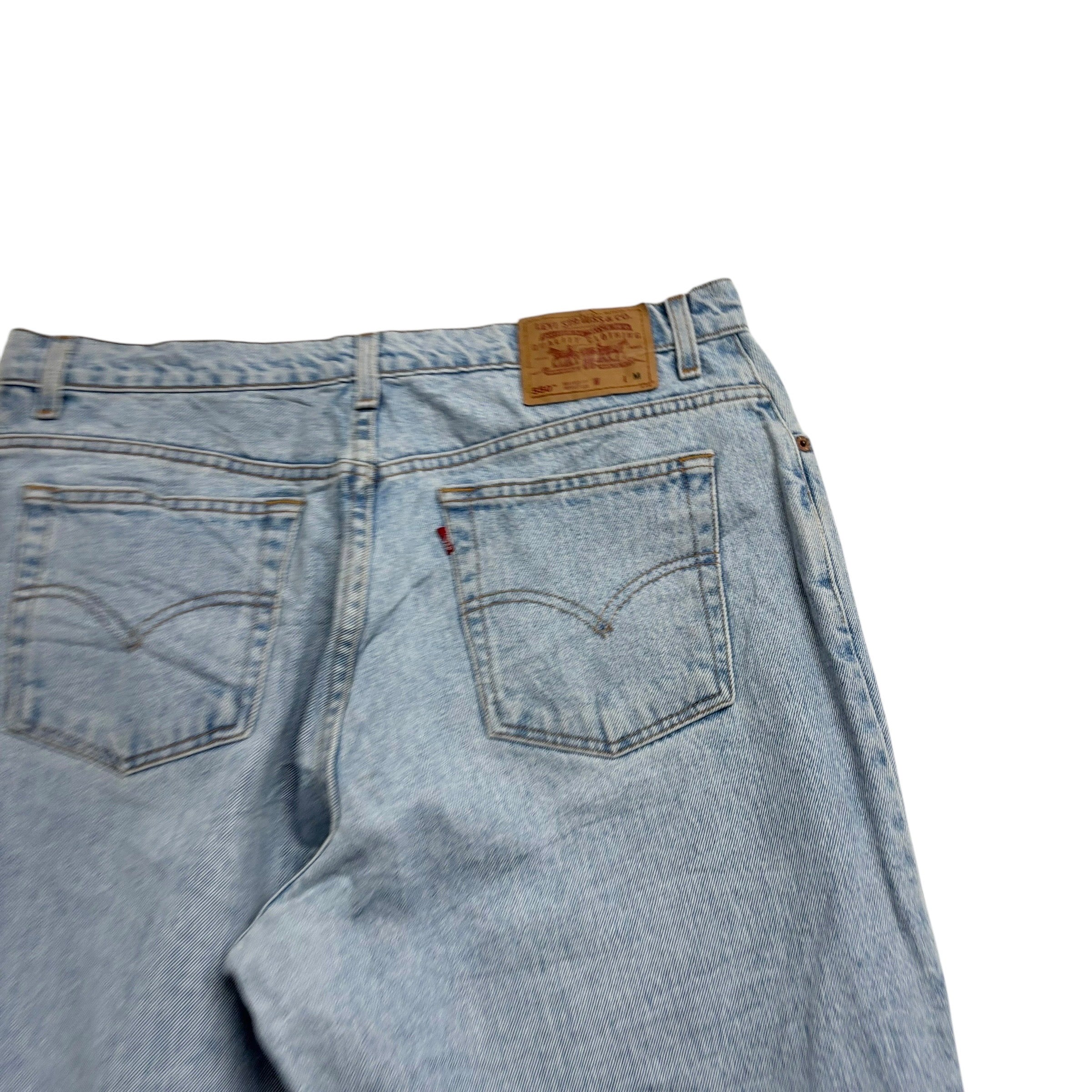 Levis 550 Jeans W36 L31 Womens Light Blue Relaxed Taper Mom Vintage Denim