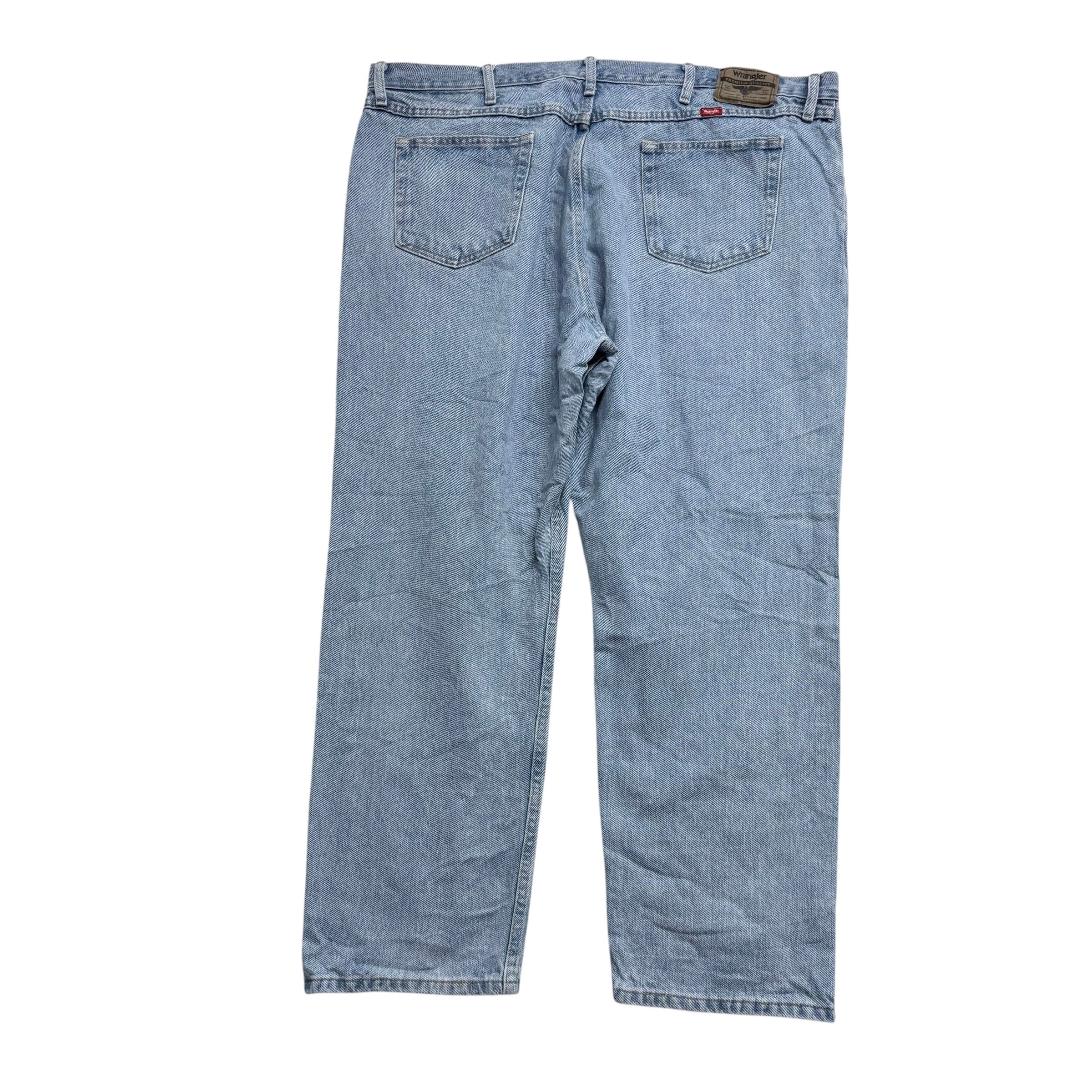 Wrangler Jeans W46 L30 Mens Light Blue Relaxed Straight Fit Denim (E)