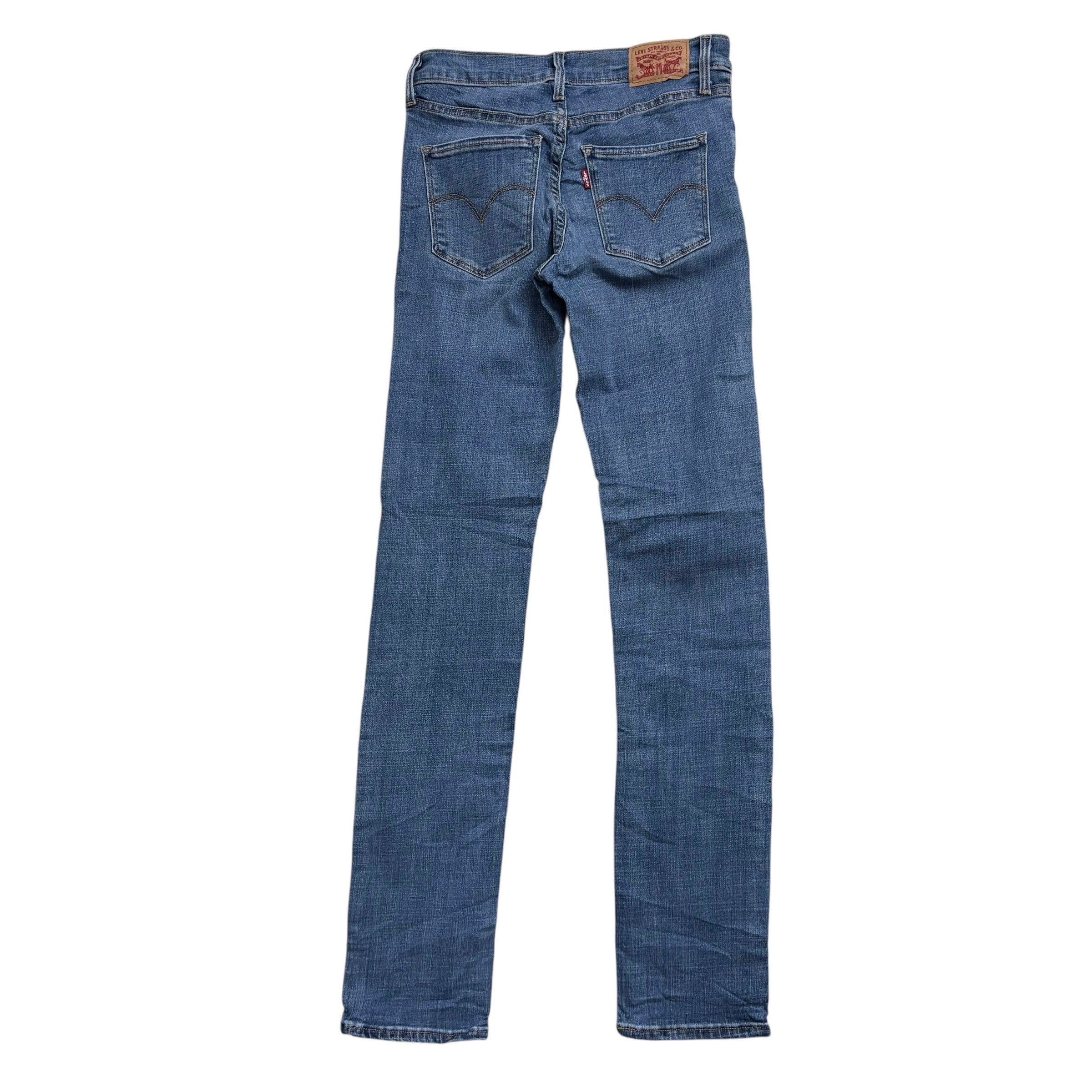 Levis 312 Jeans W26 L32 Womens Shaping Slim Fit Mid Blue Stretch Denim (E)