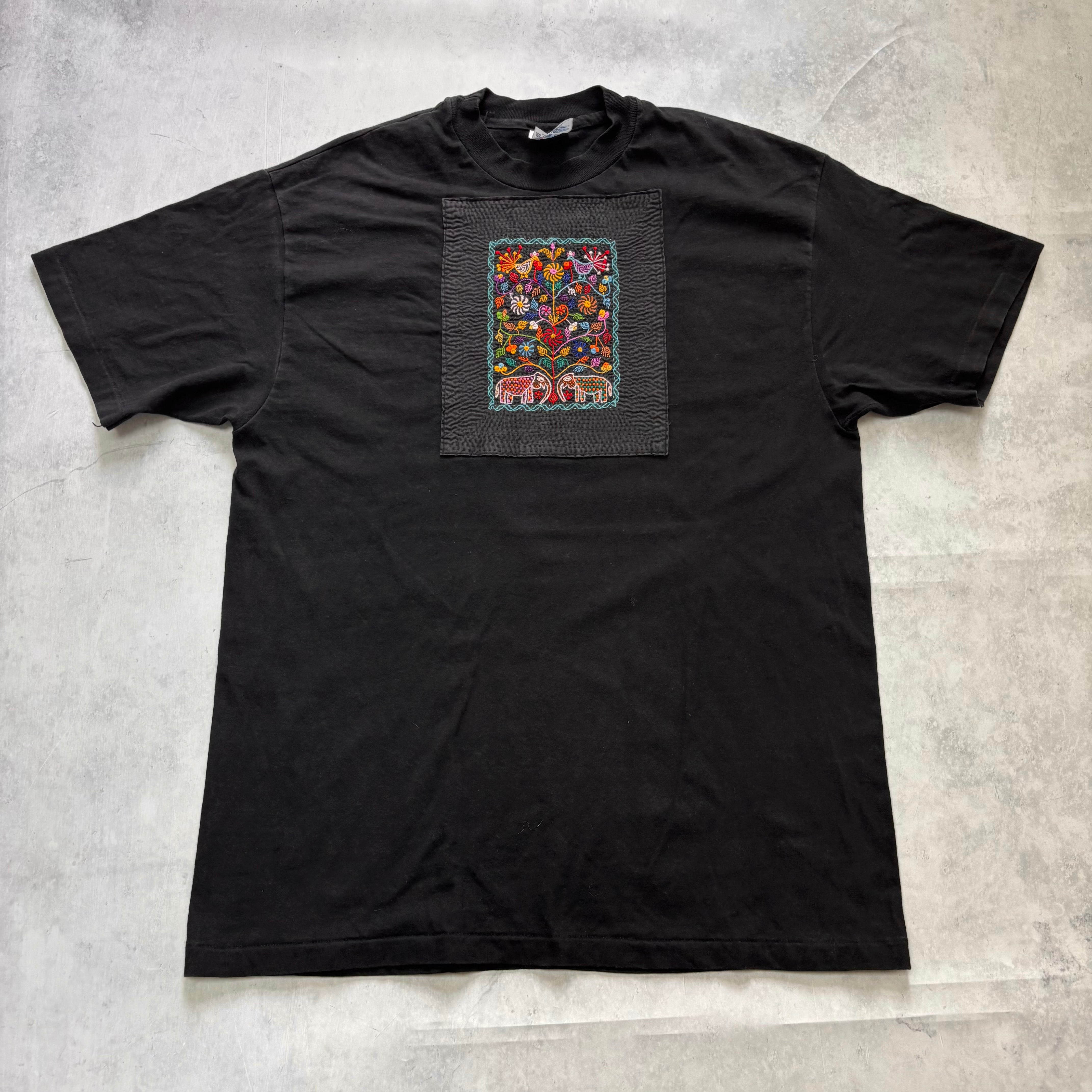 Vintage T Shirt Mens Large Black Single Stitch Graphic Print 90s USA (E)