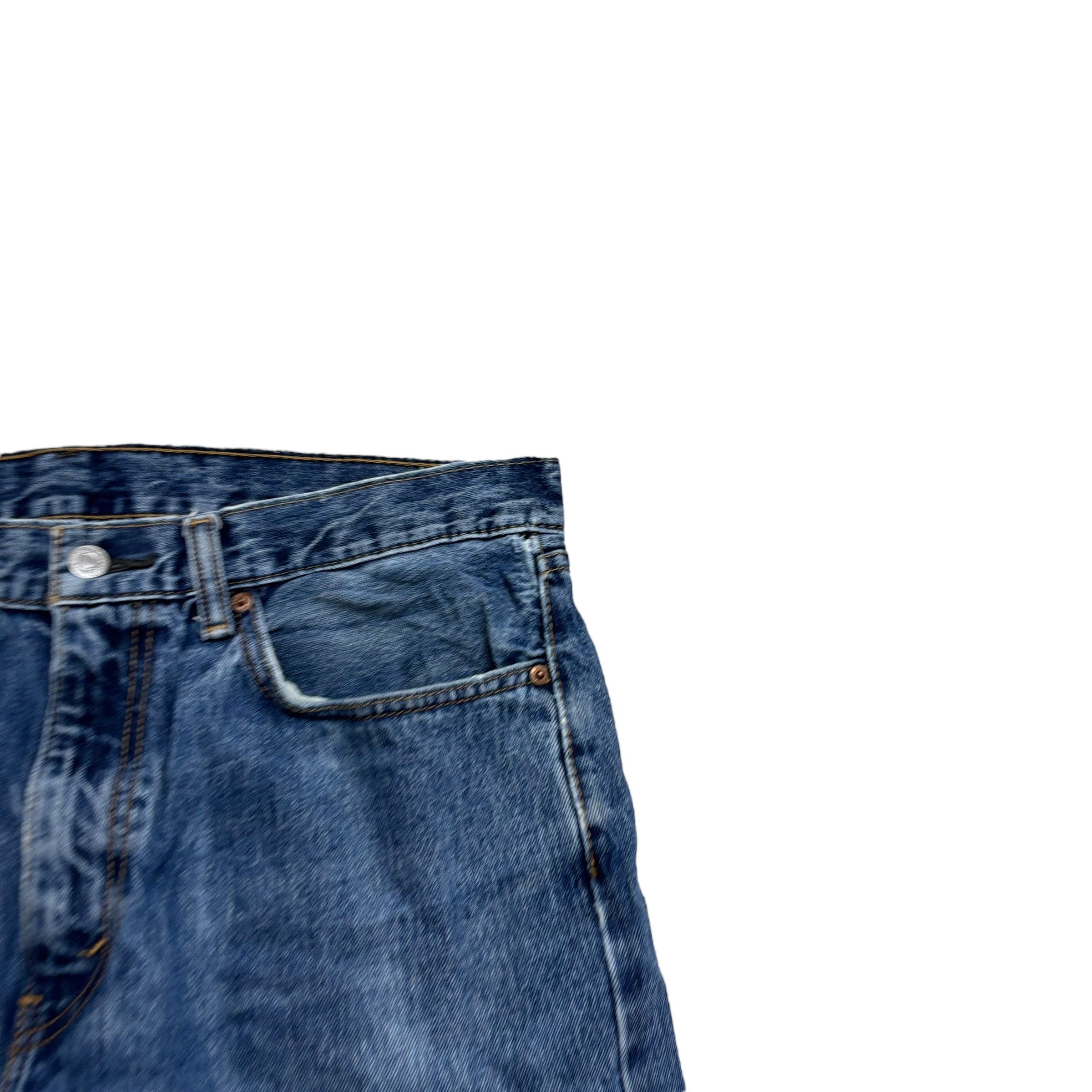 Levis 505 Jeans W36 L30 Mens Mid Blue Regular Straight Fit Denim