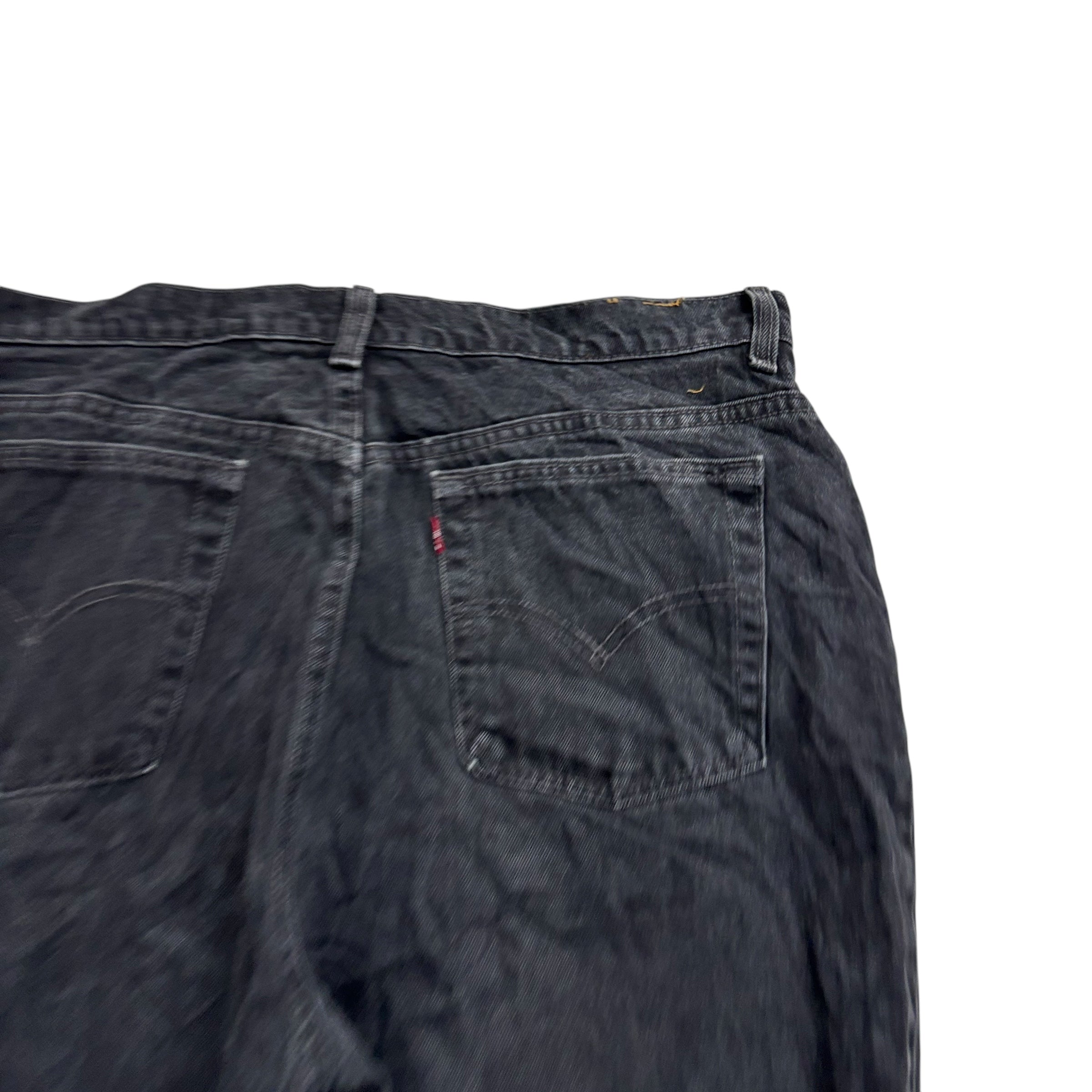 Levis 550 Jeans W38 L29 Womens Black Relaxed Taper Made In USA Vintage Denim