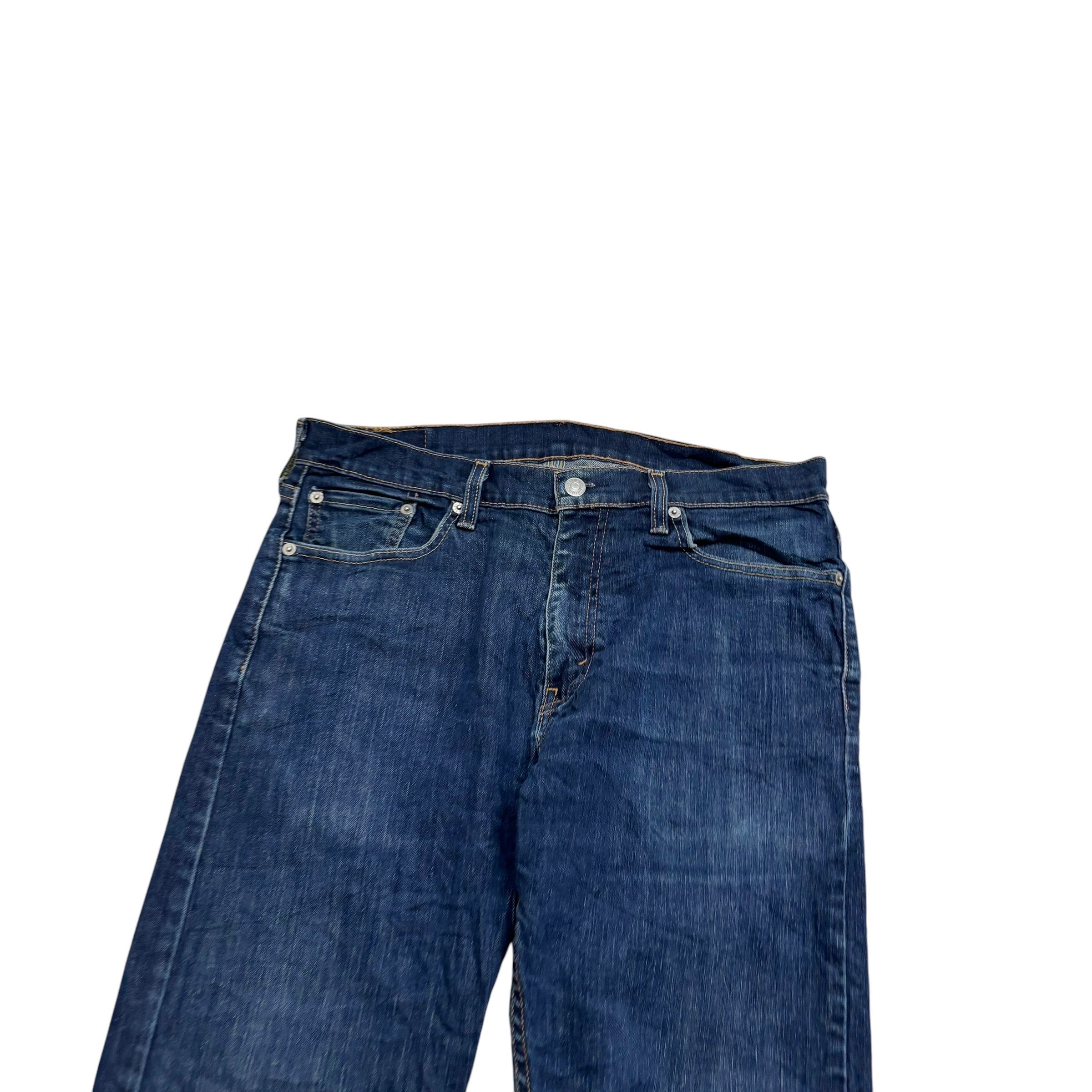 Levis 513 Jeans W32 L32 Mens Dark Blue Slim Straight Fit Stretch Denim