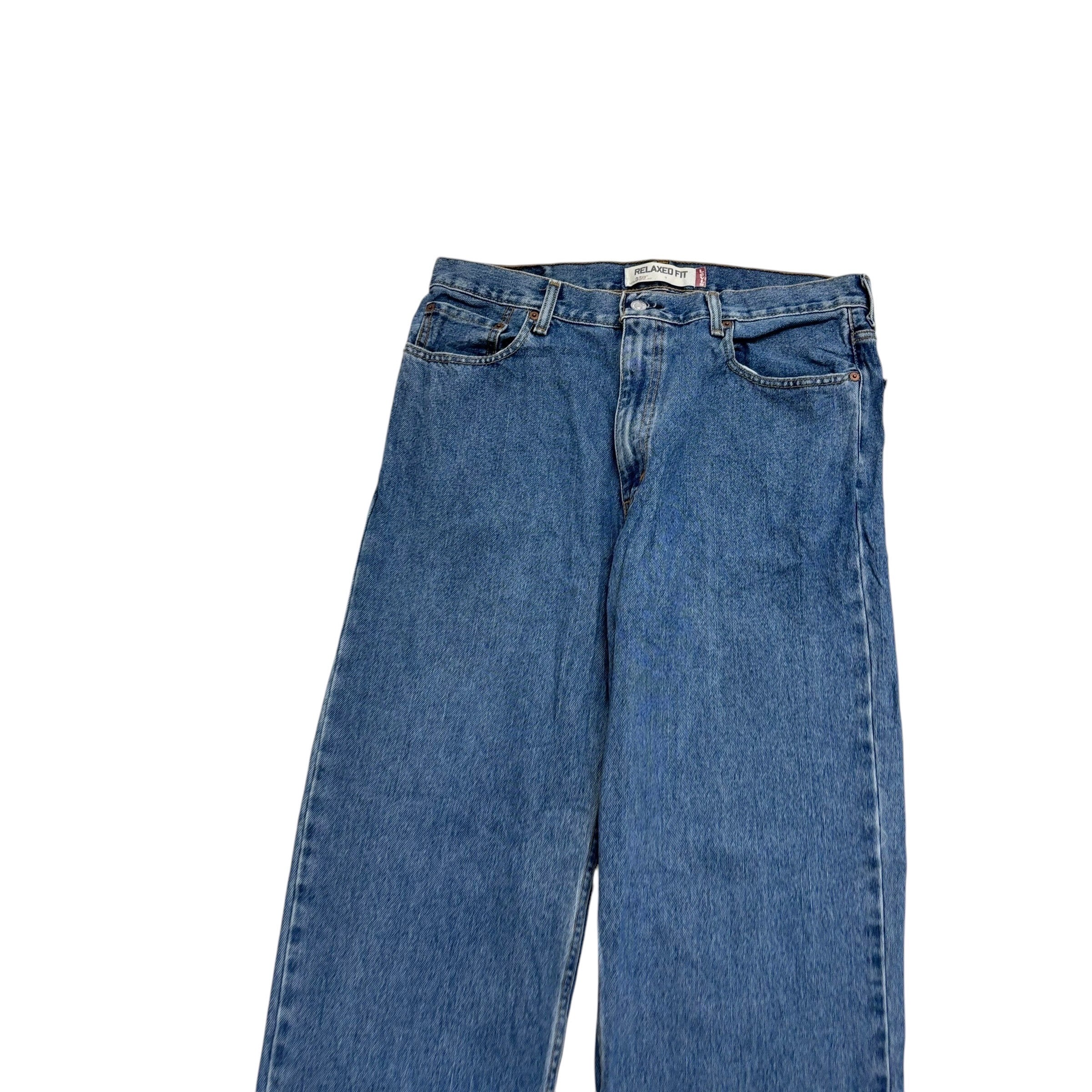 Levis 550 Jeans W36 L34 Mens Mid Blue Baggy Relaxed Straight Fit Vintage (E)
